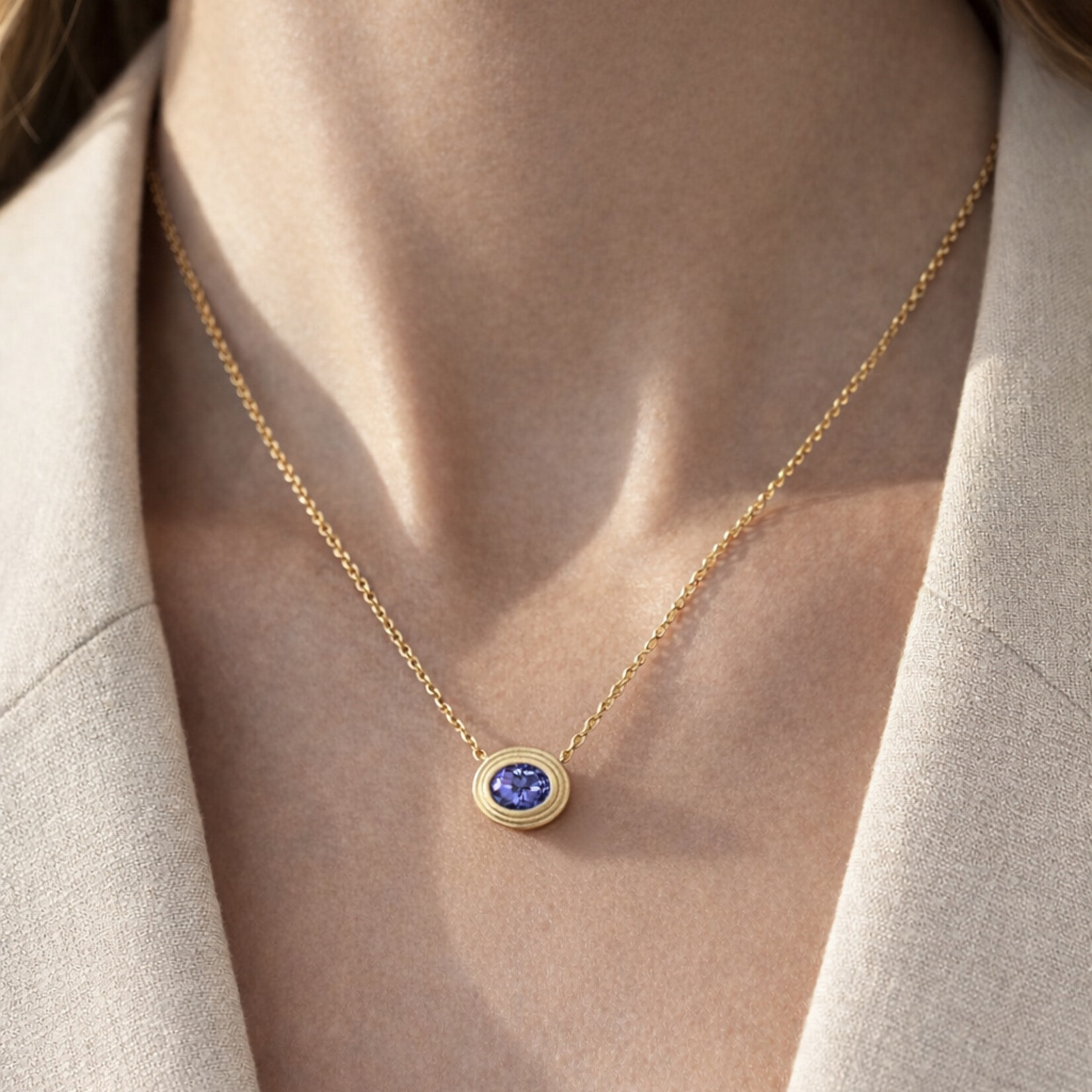 Baxter Moerman Ripple Necklace with Tanzanite