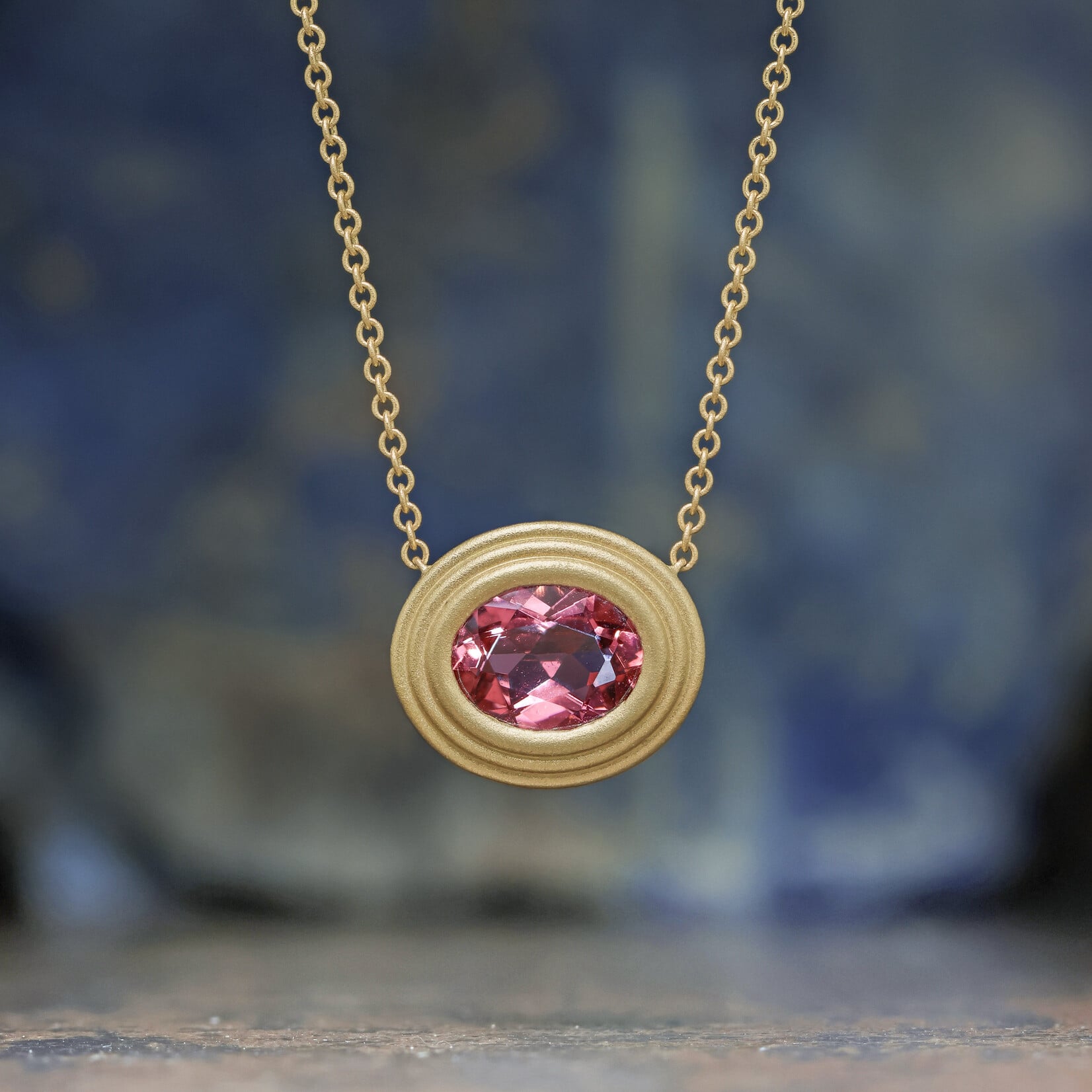 Baxter Moerman Ripple Necklace with 1.69ct Pink Tourmaline