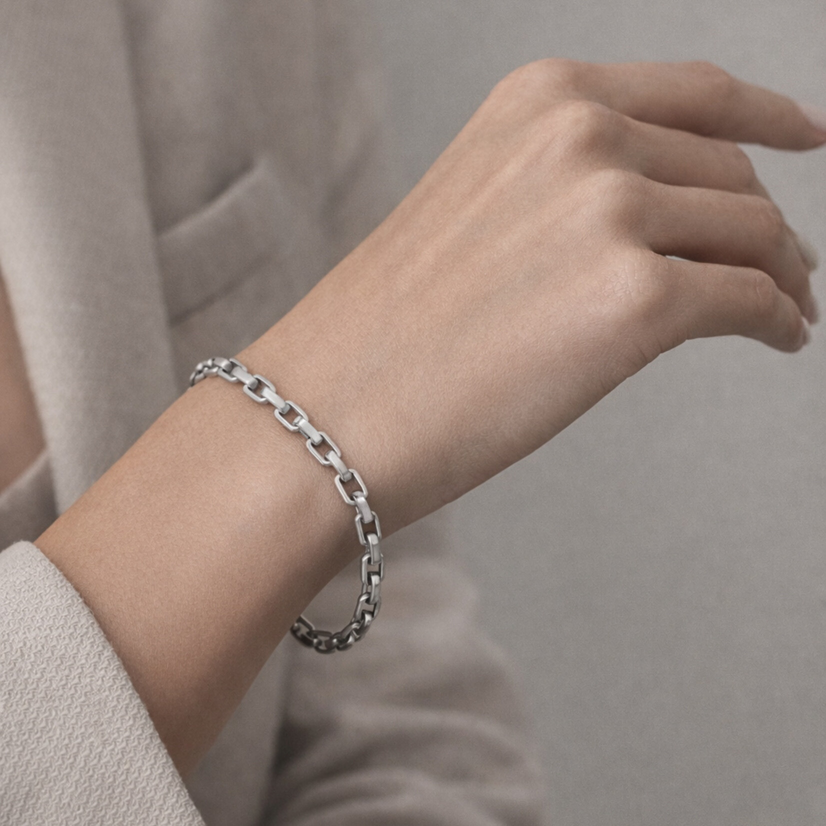 Baxter Moerman Roxy Mini Link Bracelet Platinum