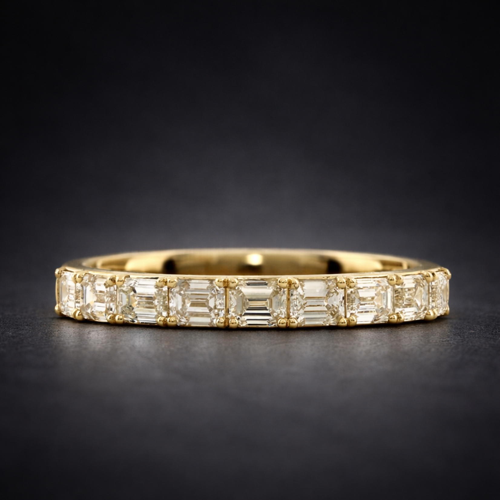 Baxter Moerman Gigi Anniversary Band with Emerald Cut Diamonds