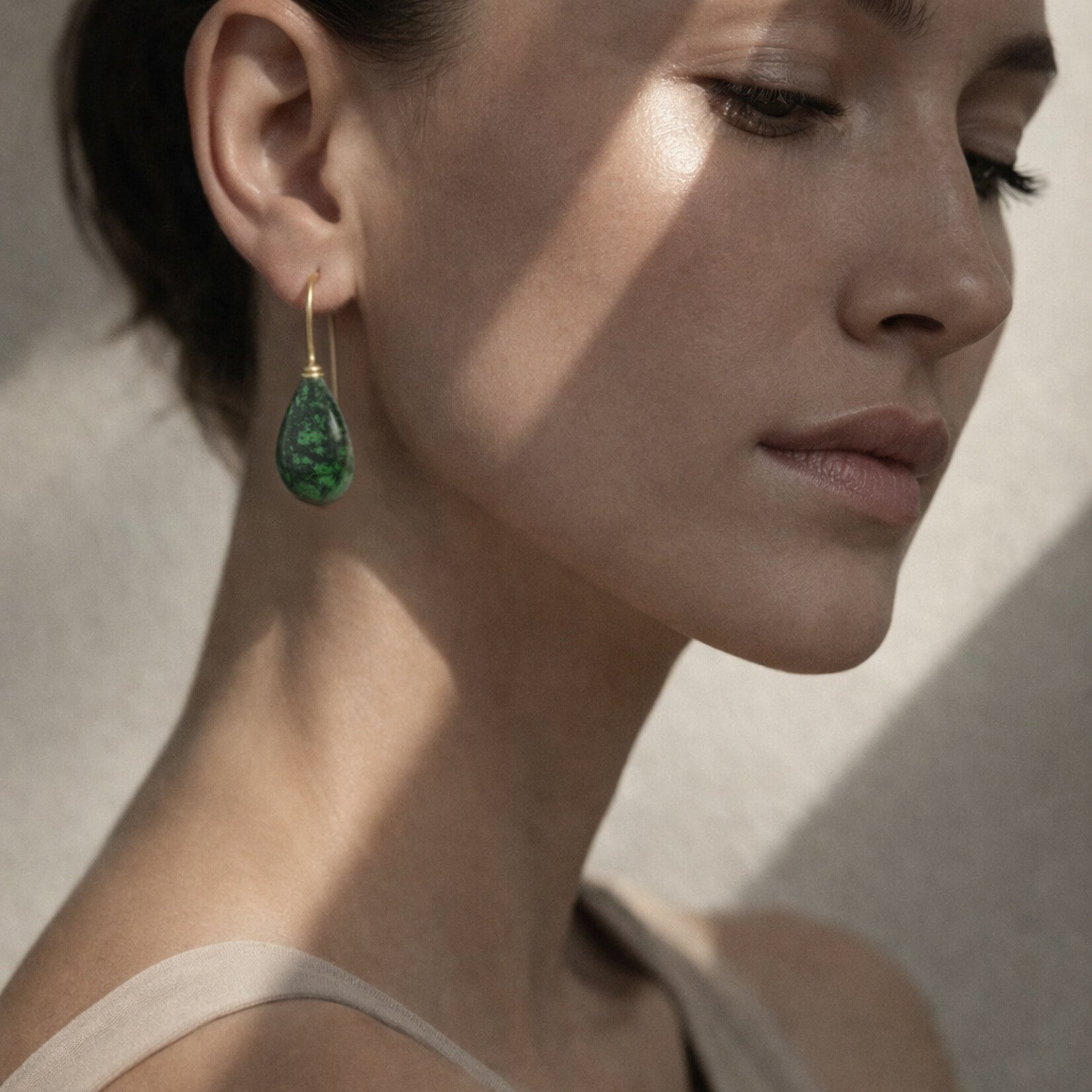 Maw Sit Sit Drop Earrings Large, 18KY