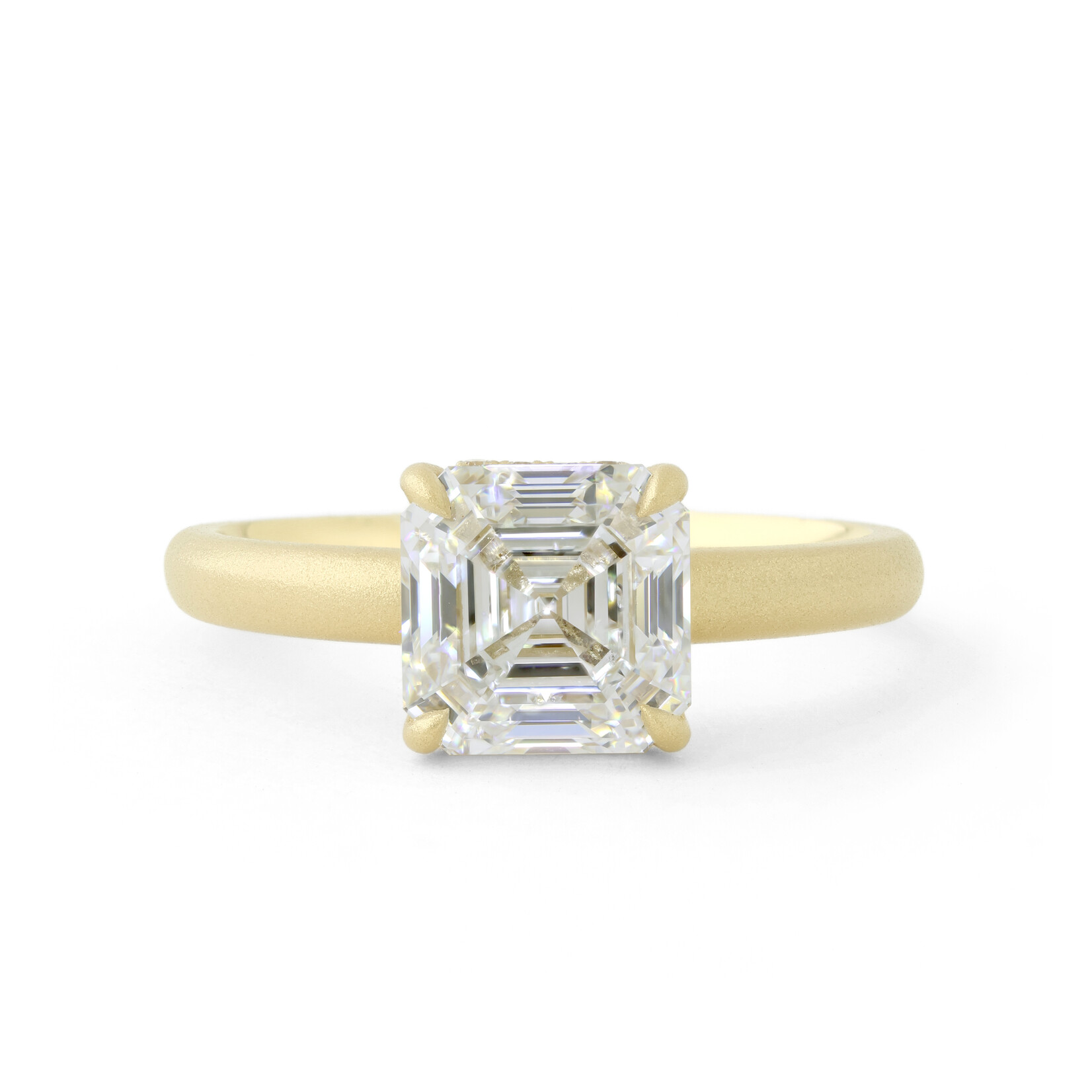 Baxter Moerman Aiko Ring with Asscher Lab Grown Diamond and Hidden Halo18KY, F/VVS2, GIA 6522836060