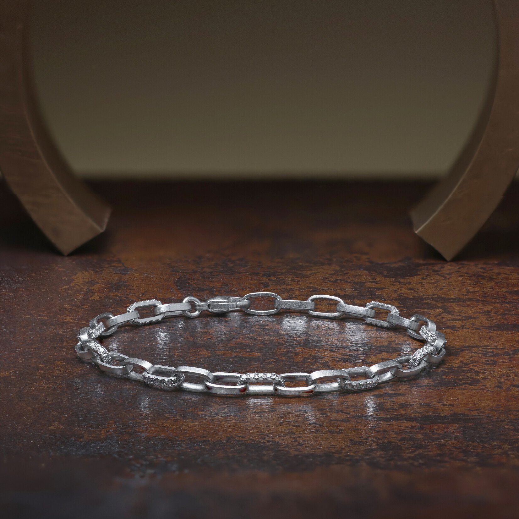 Baxter Moerman Roxy Diamond Link Bracelet in Platinum