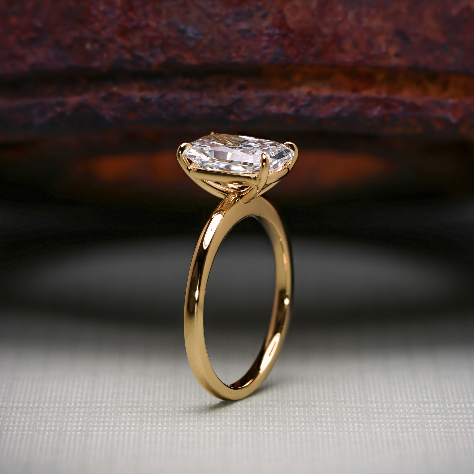 Baxter Moerman Chelsea Ring with Radiant Cut Lab Diamond