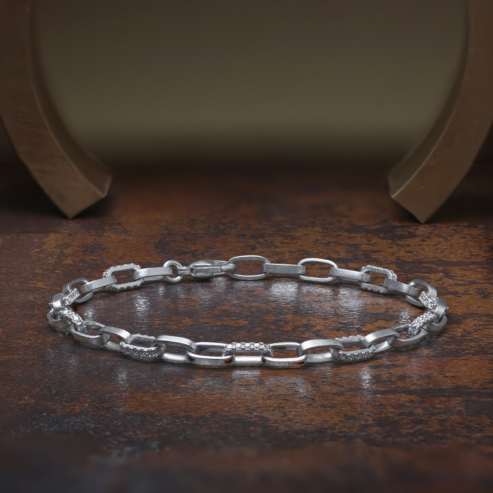 Baxter Moerman Roxy Diamond Link Bracelet in Platinum