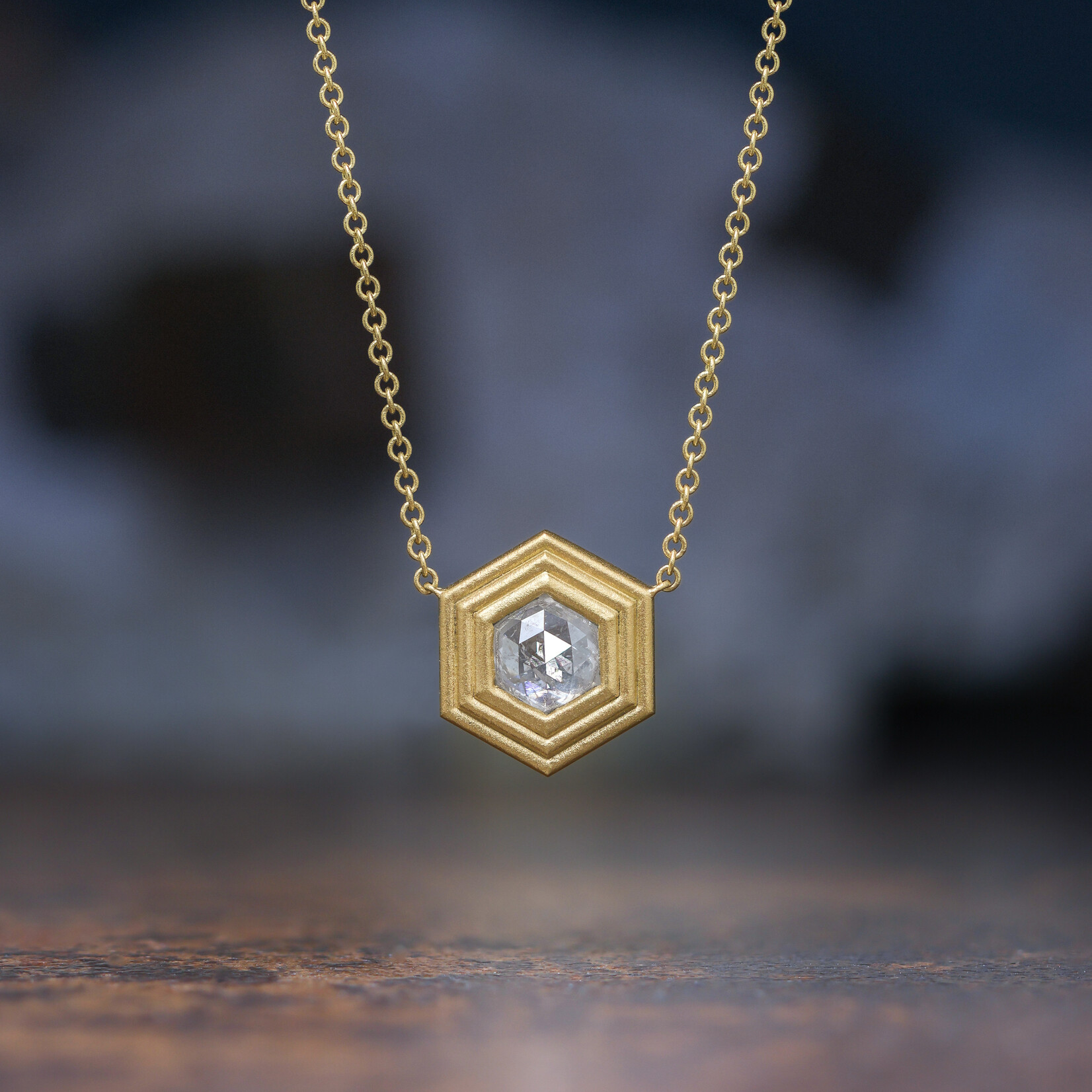 Baxter Moerman Ripple Necklace Rose Cut Icy Diamond