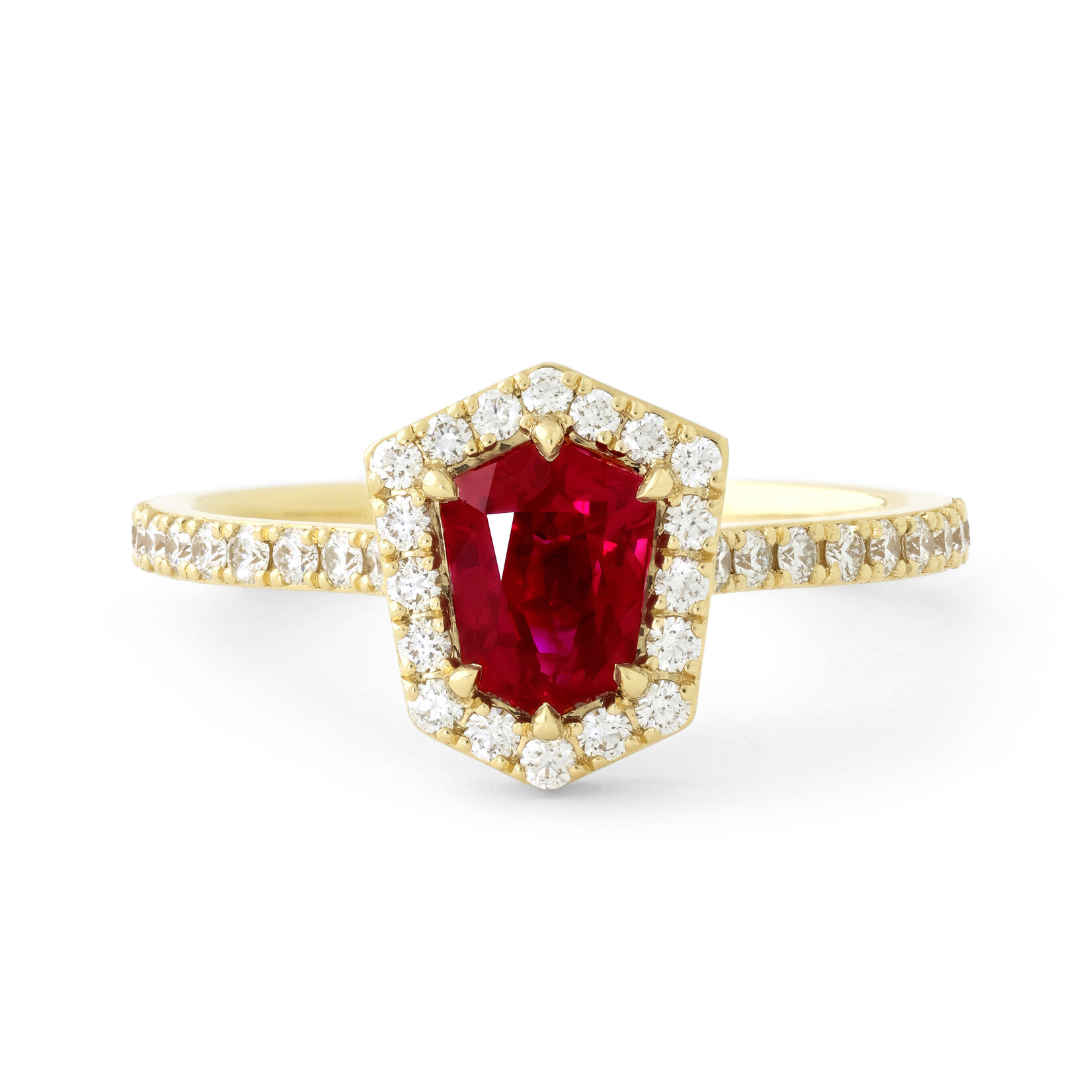 Baxter Moerman Kinsley Ring with Ruby Shield