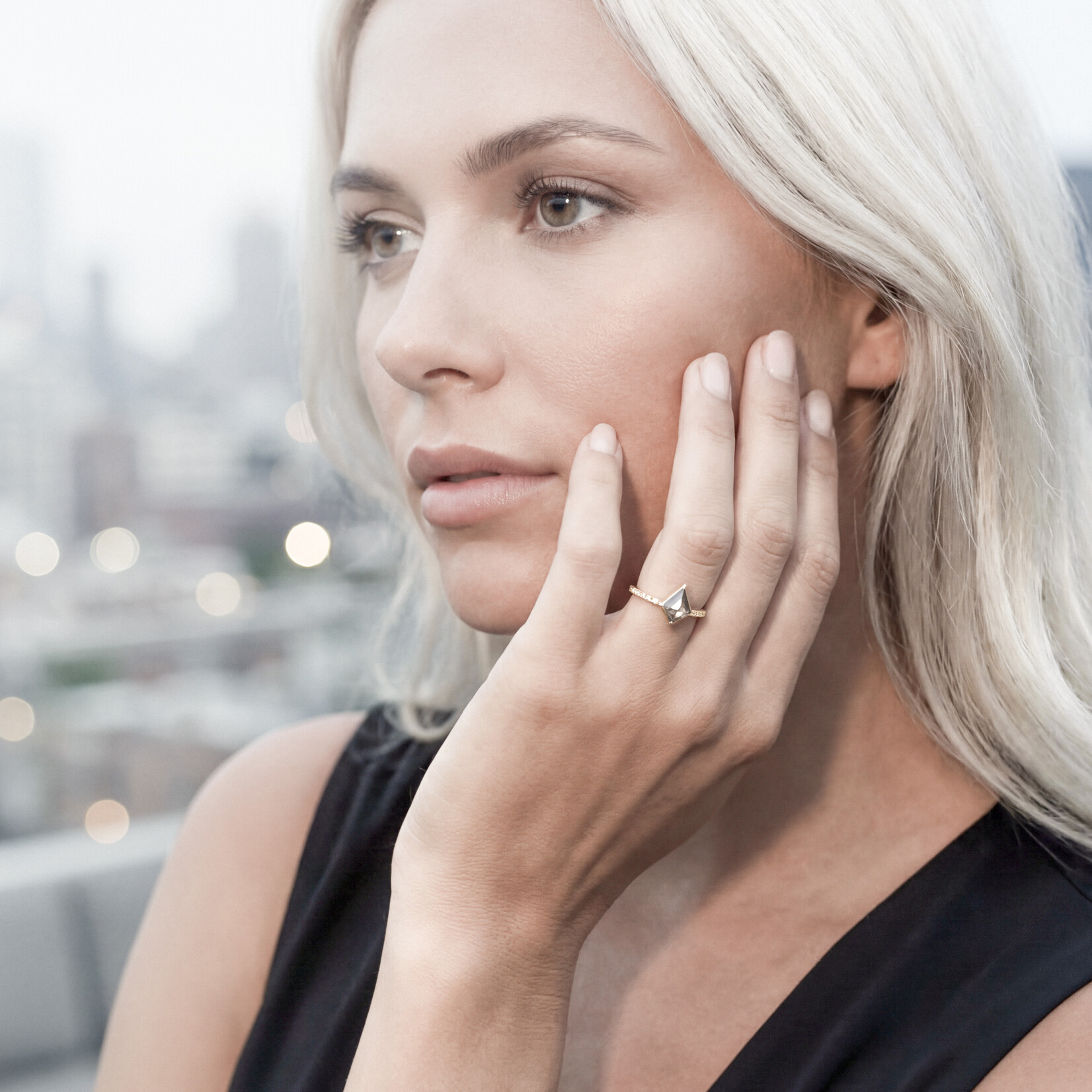 Baxter Moerman Bella Ring with Grey Kite Diamond