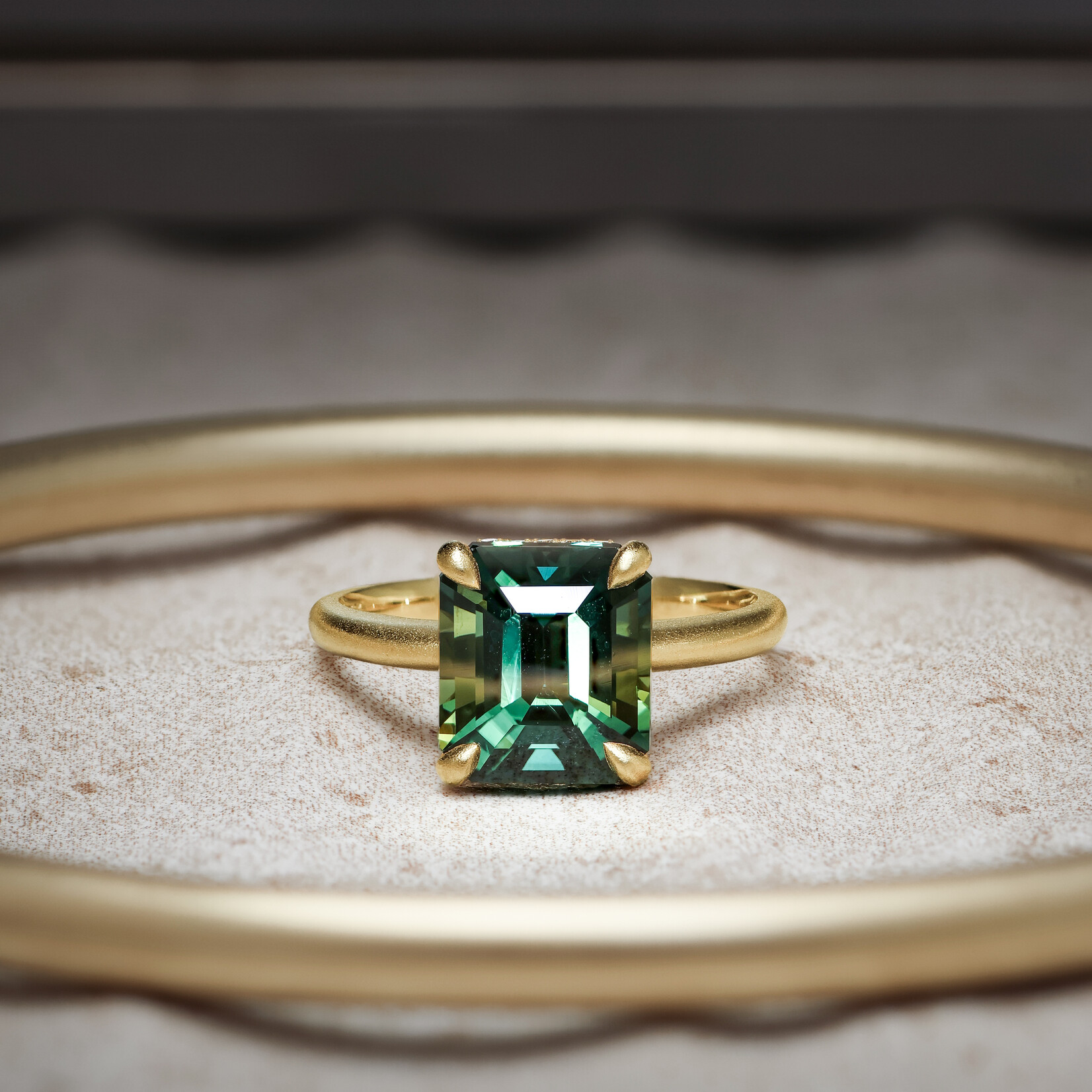 Baxter Moerman 5.05ct Madagascar Teal Sapphire Ring — Aiko