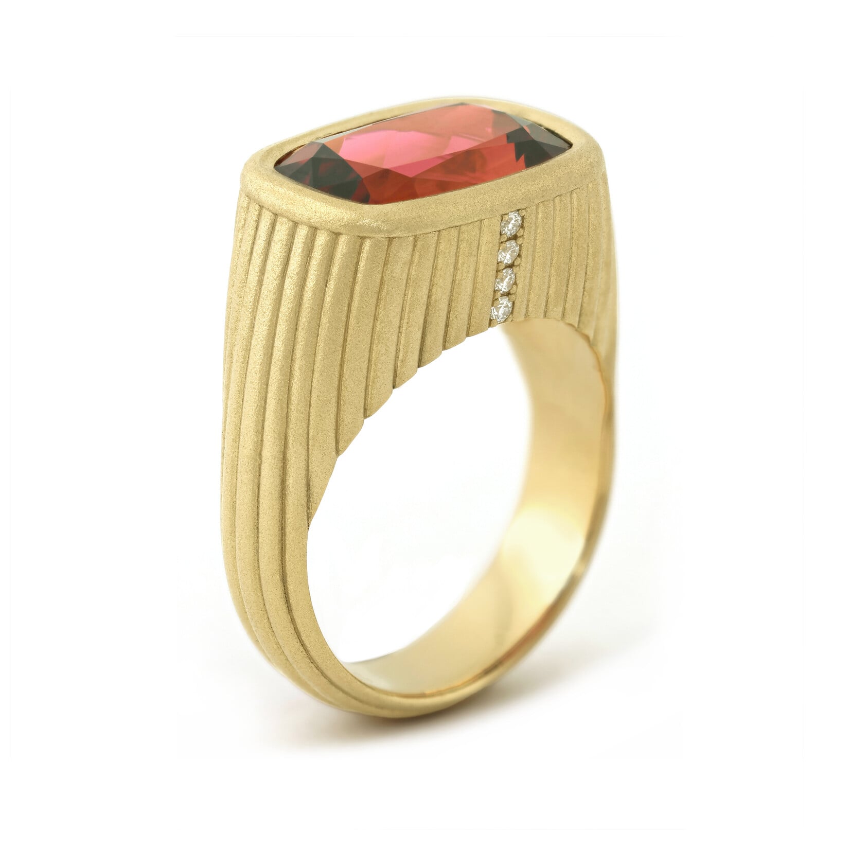 Baxter Moerman Aura Ring with 5.78ct Pink Nigerian Tourmaline & Diamonds