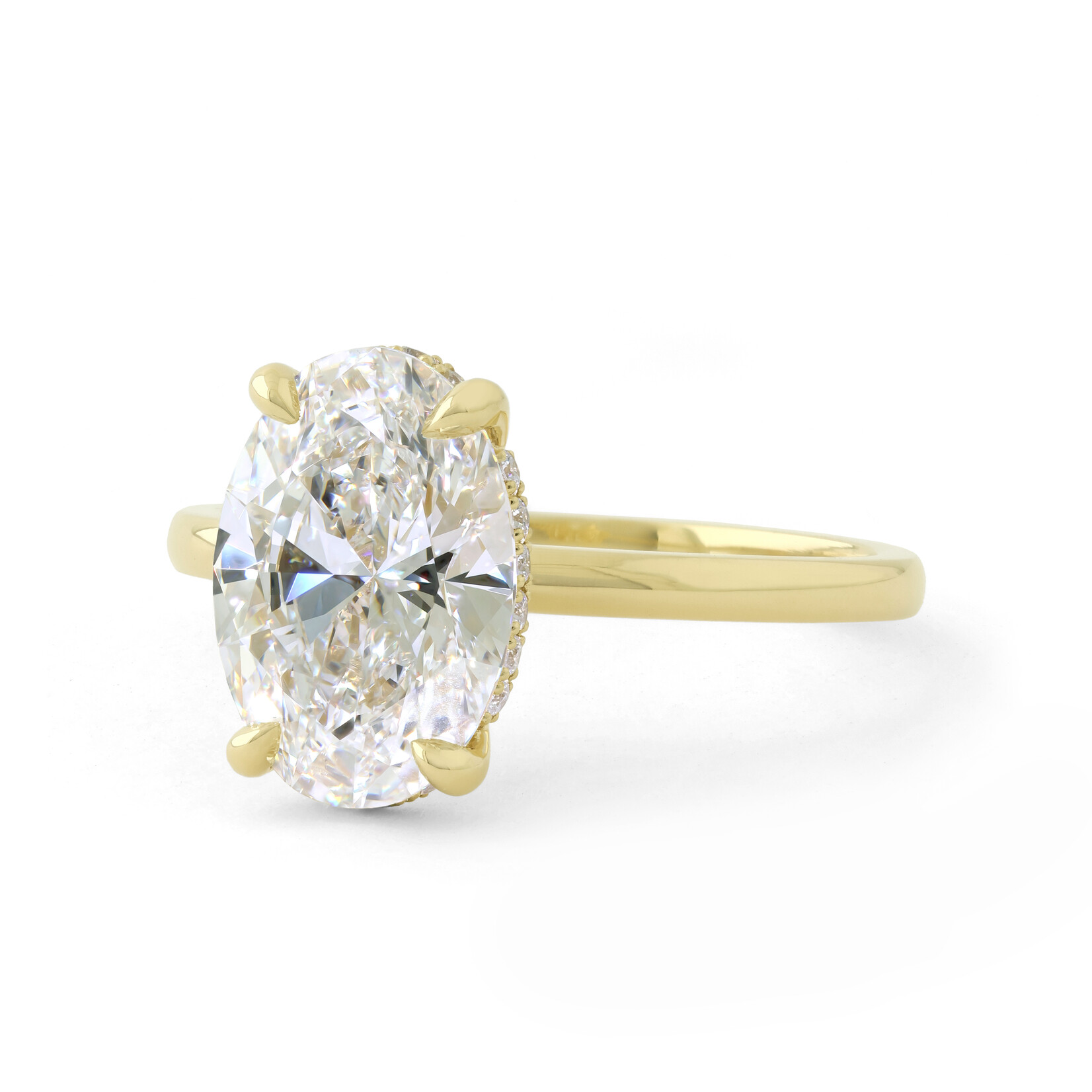 Baxter Moerman Chelsea Ring with Oval Lab Diamond and Hidden Halo