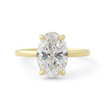 Baxter Moerman Chelsea Ring with Oval Lab Diamond and Hidden Halo