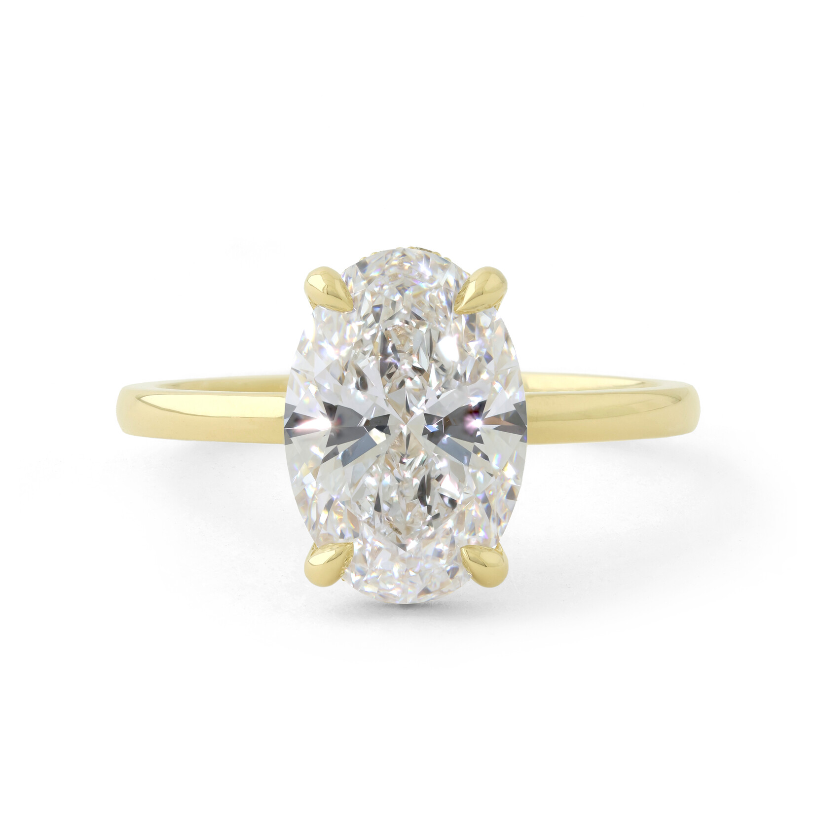 Baxter Moerman Chelsea Ring with Oval Lab Diamond and Hidden Halo