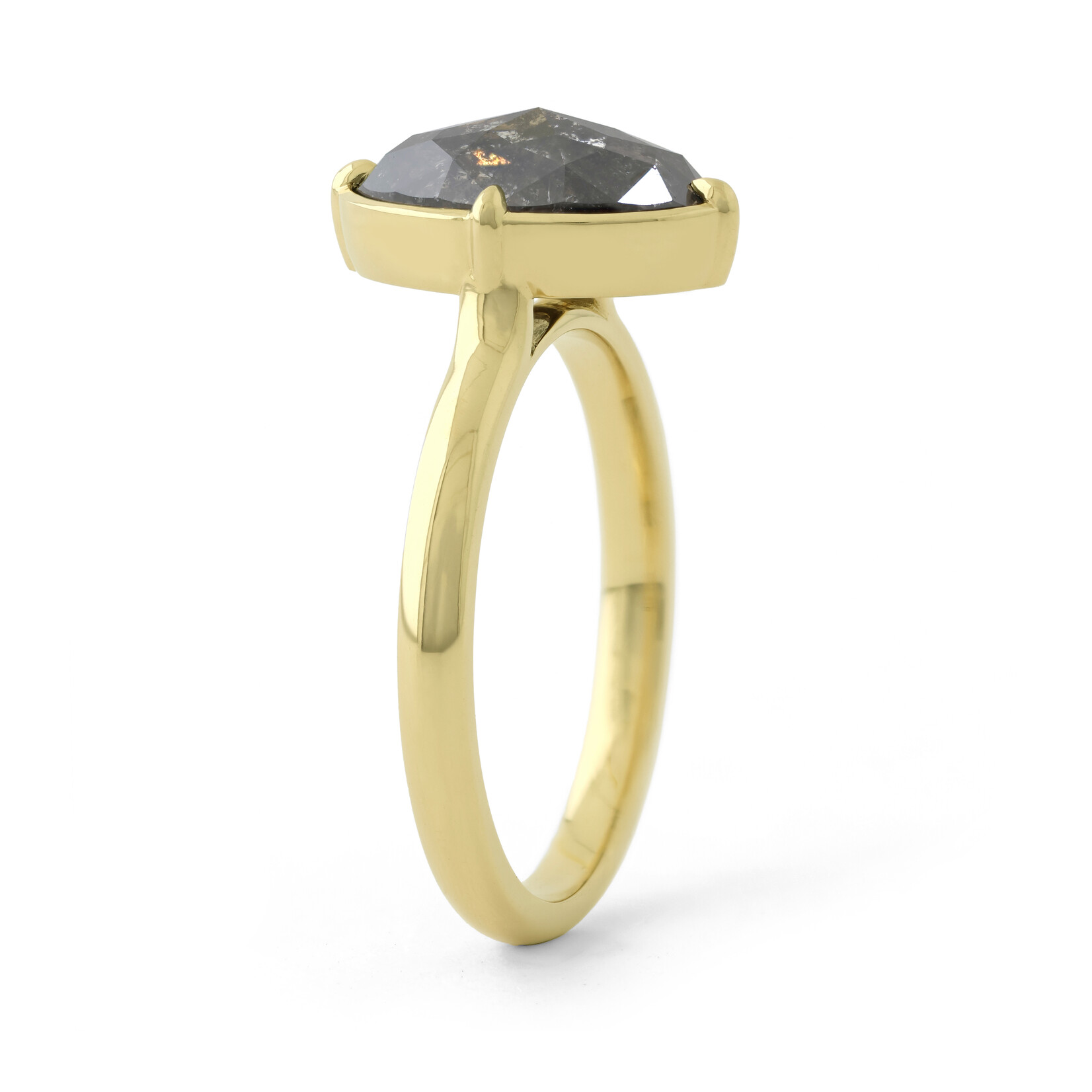 Baxter Moerman Quinn Ring with Salt & Pepper Rose Cut Diamond