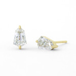 Kite Cut Diamond Stud Earrings - 1.03ctw