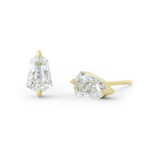 Kite Cut Diamond Stud Earrings - 1.03ctw