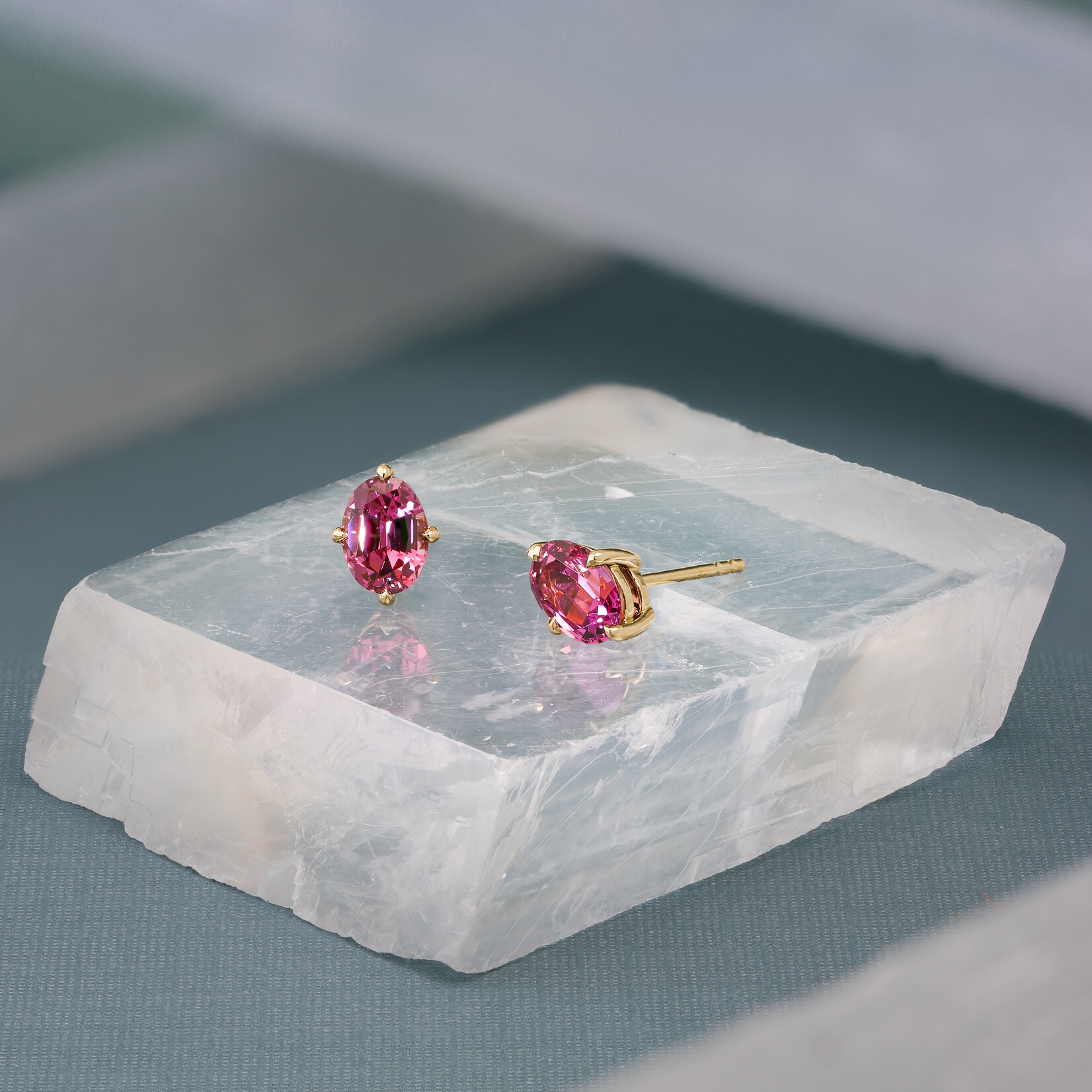 Baxter Moerman Isla Studs with Rhodolite Garnets