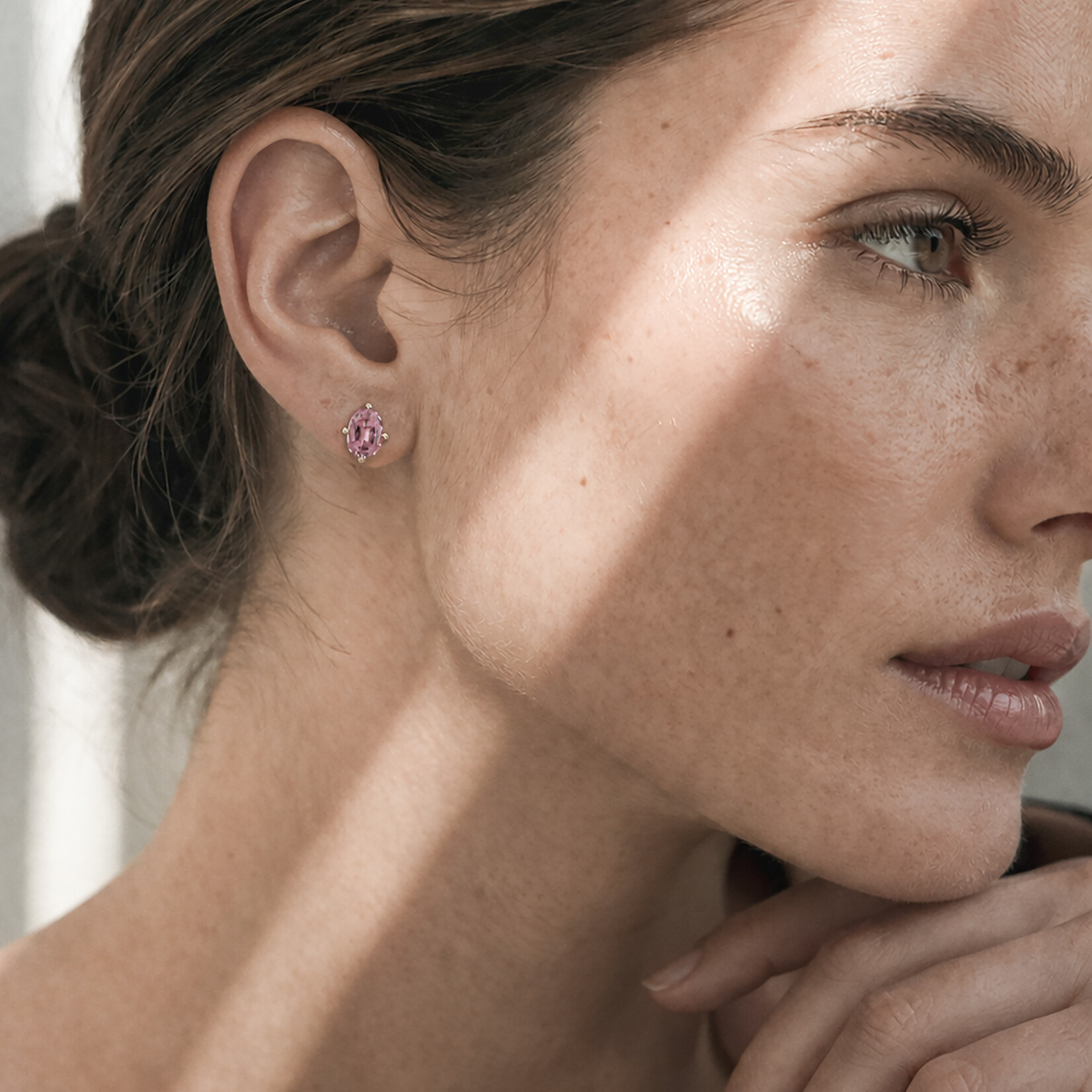 Baxter Moerman Isla Studs with Rhodolite Garnets