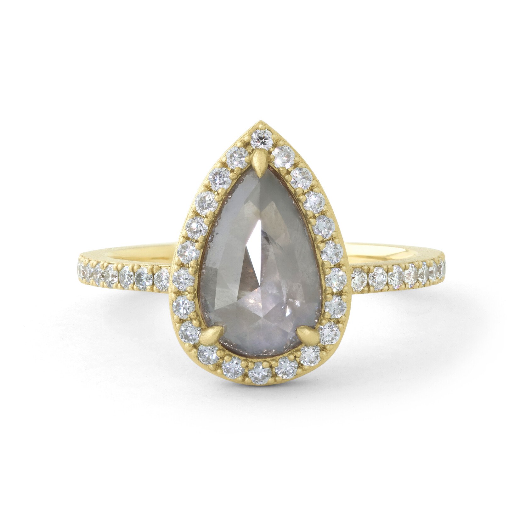 Baxter Moerman Grey Diamond Halo Ring