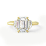 Baxter Moerman Penelope Ring with Emerald Cut Lab Diamond and Cadillac Side Diamonds