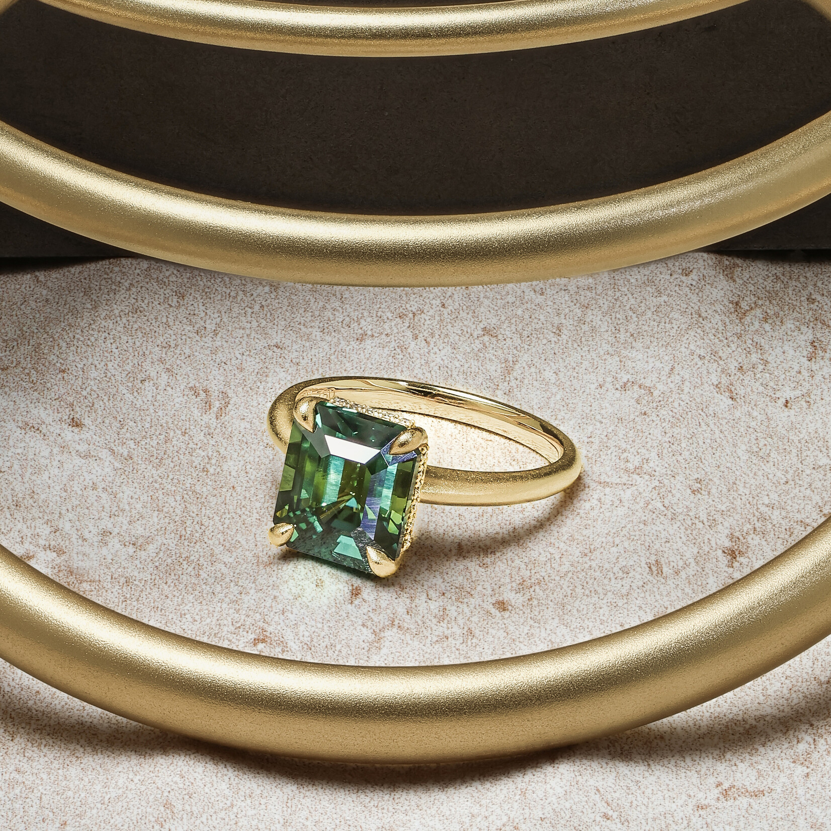 Baxter Moerman 5.05ct Madagascar Teal Sapphire Ring — Aiko