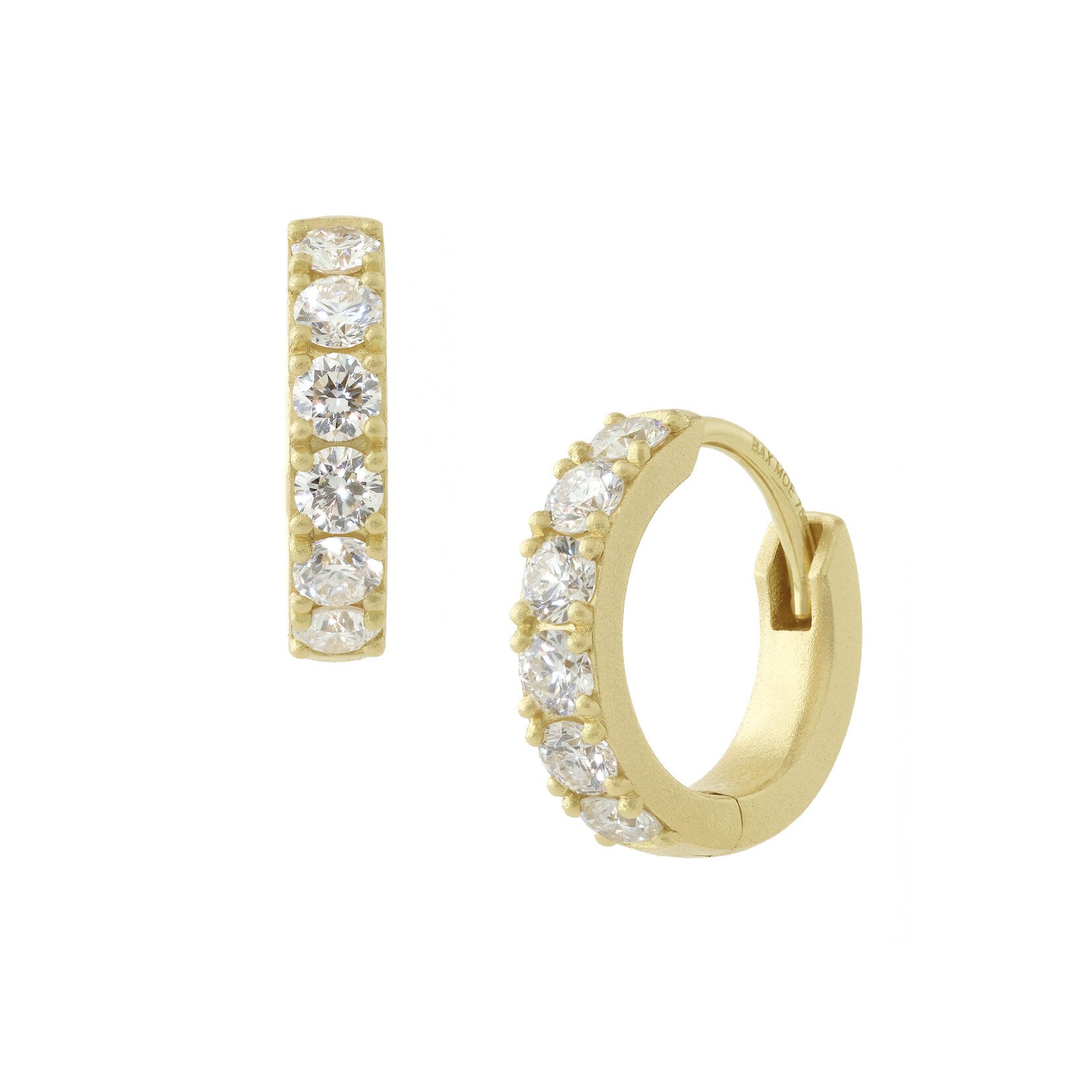 Diamond Huggie Earrings