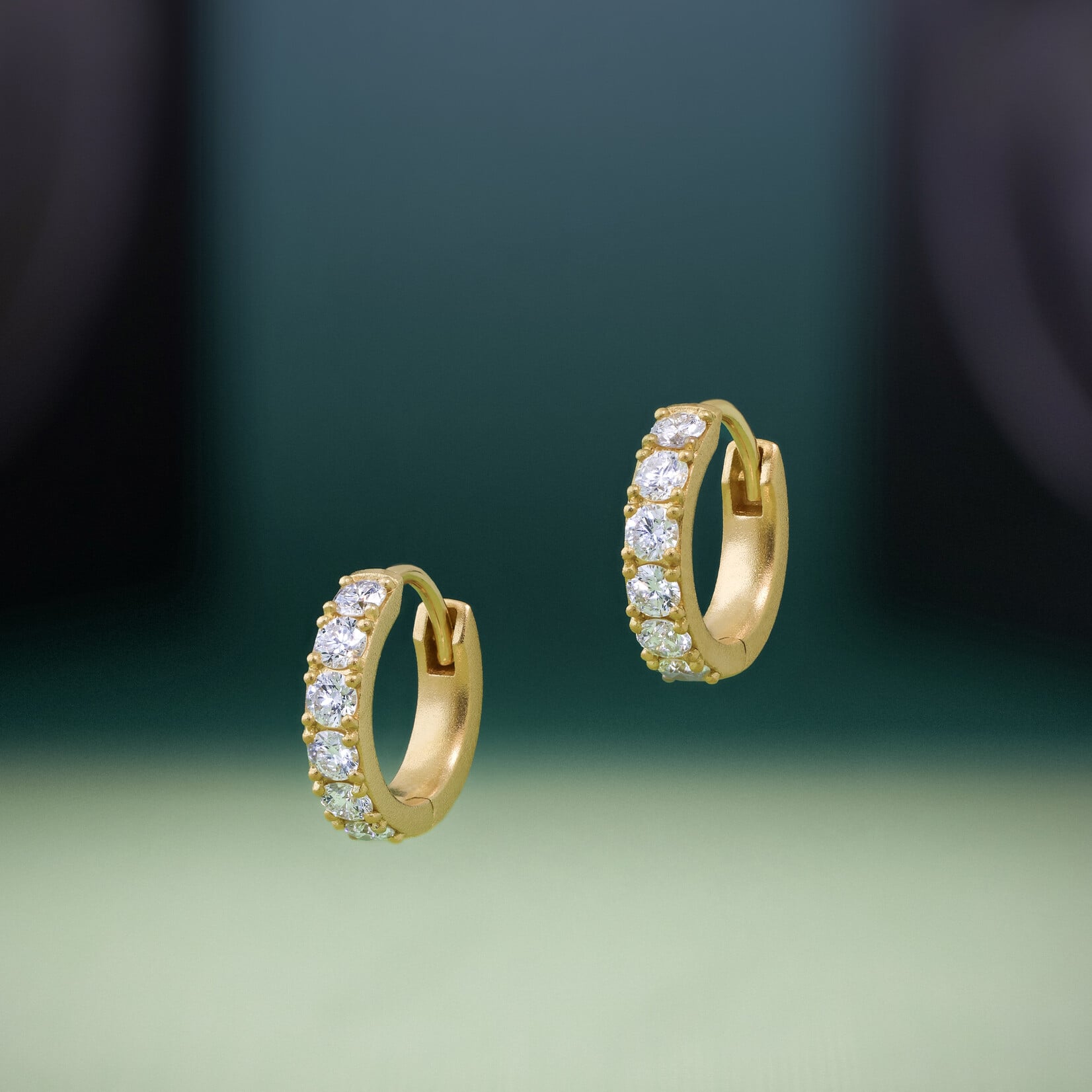 Diamond Huggie Earrings