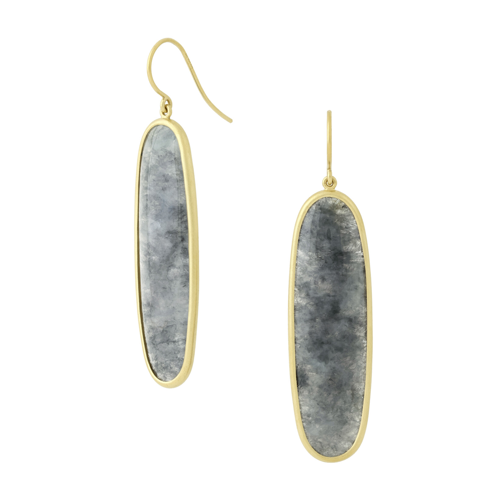 Baxter Moerman Brazilian Grey Jade Drop Earrings