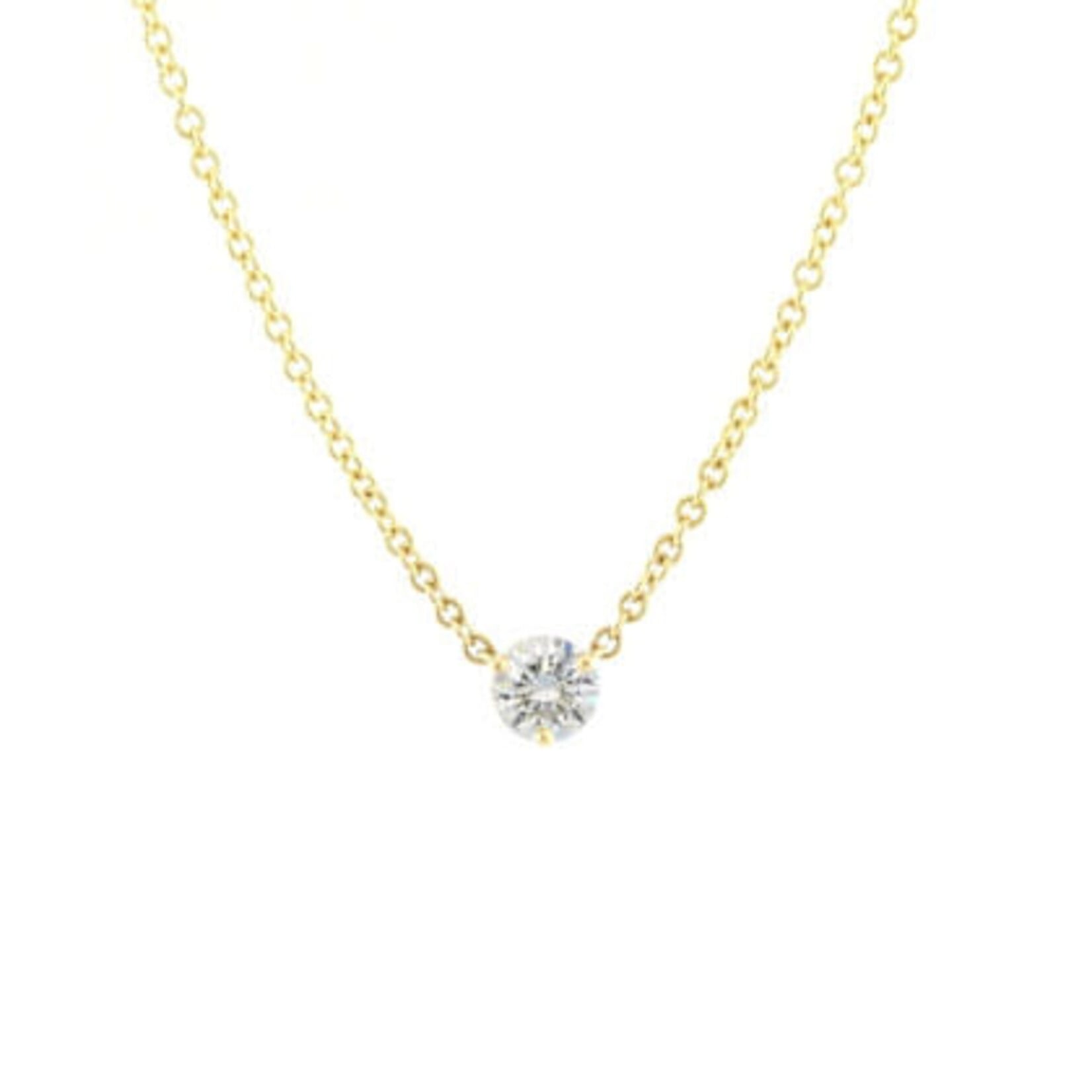 Baxter Moerman 18K Diamond Solitaire Necklace 1/4 Carat