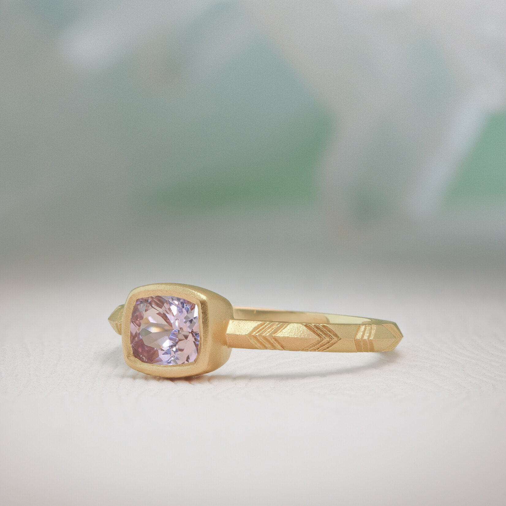 Baxter Moerman Shelby Ring  with Peach Sapphire