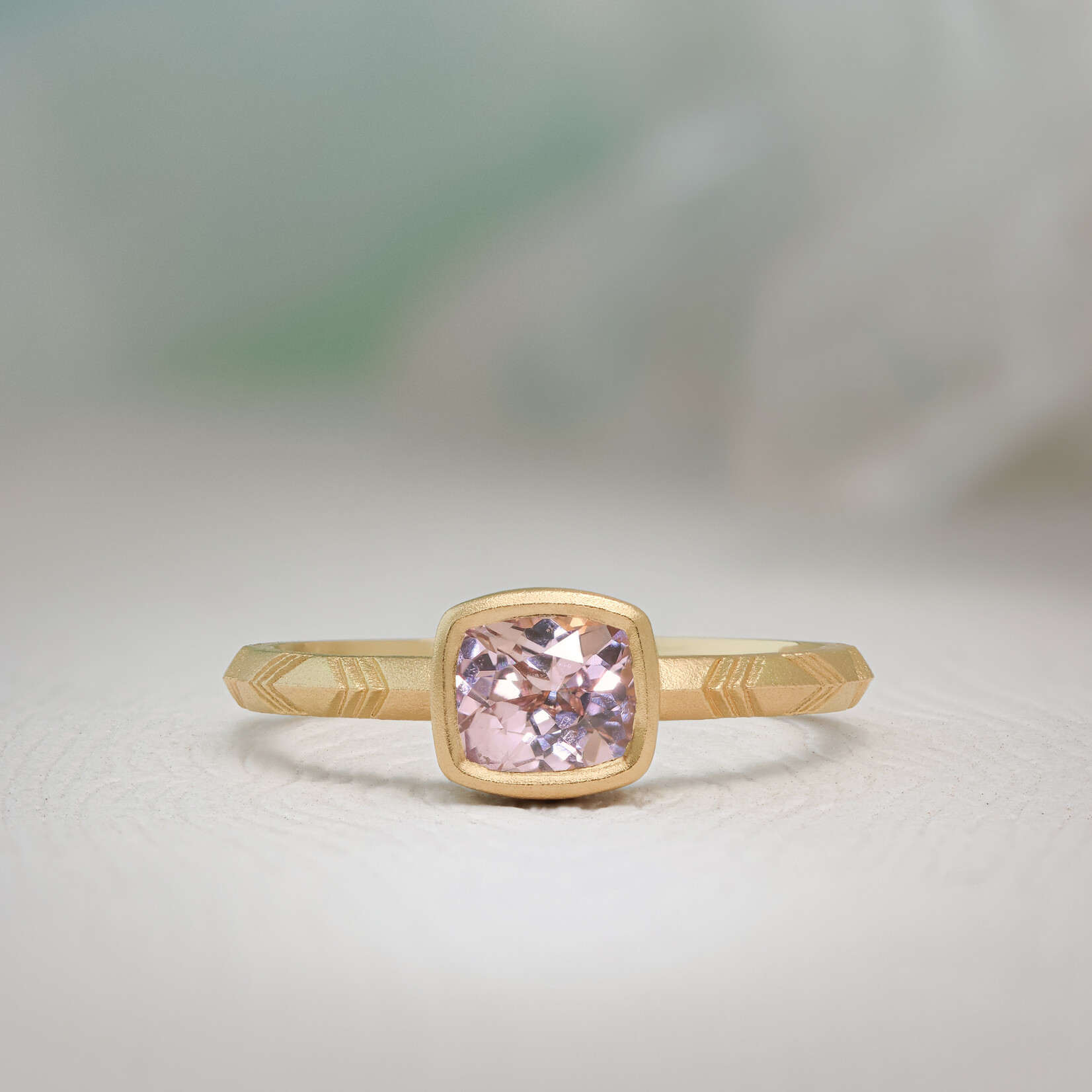 Baxter Moerman Shelby Ring  with Peach Sapphire