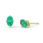 Baxter Moerman Isla Studs with Oval Cut Emeralds