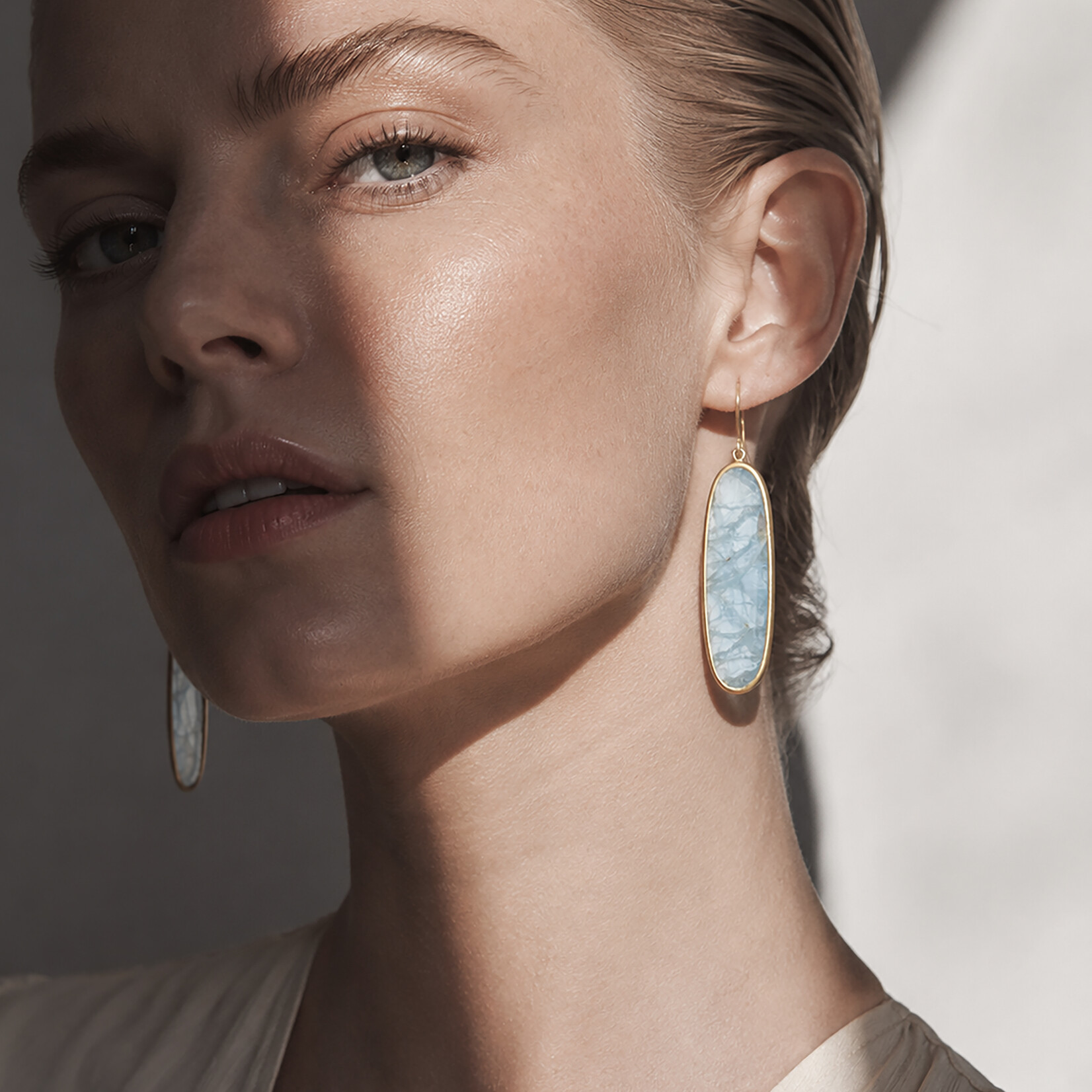 Baxter Moerman Faceted Aquamarine Drop Earrings