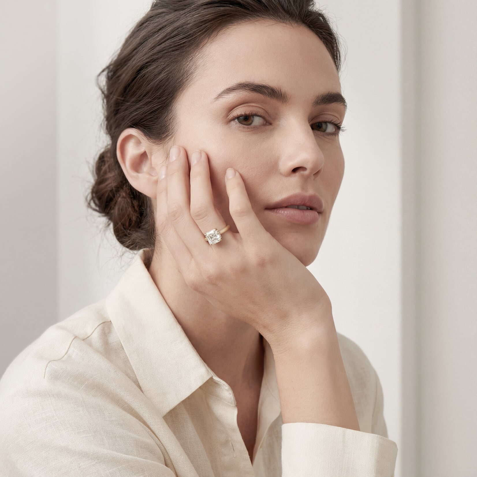 Baxter Moerman Aiko Ring - Lab Grown Asscher Cut Diamond with Hidden Halo