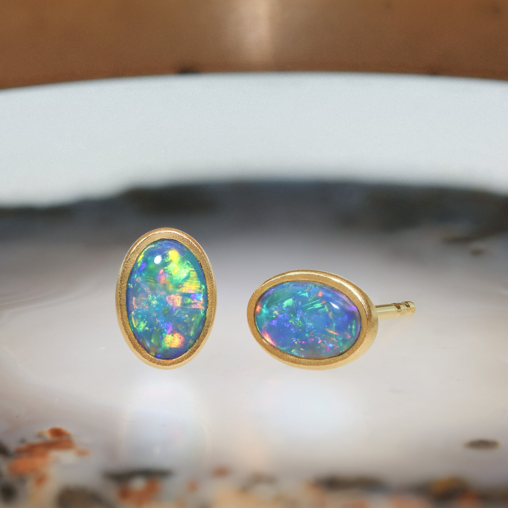 Baxter Moerman Australian Crystal Opal Studs - 0.62ctw