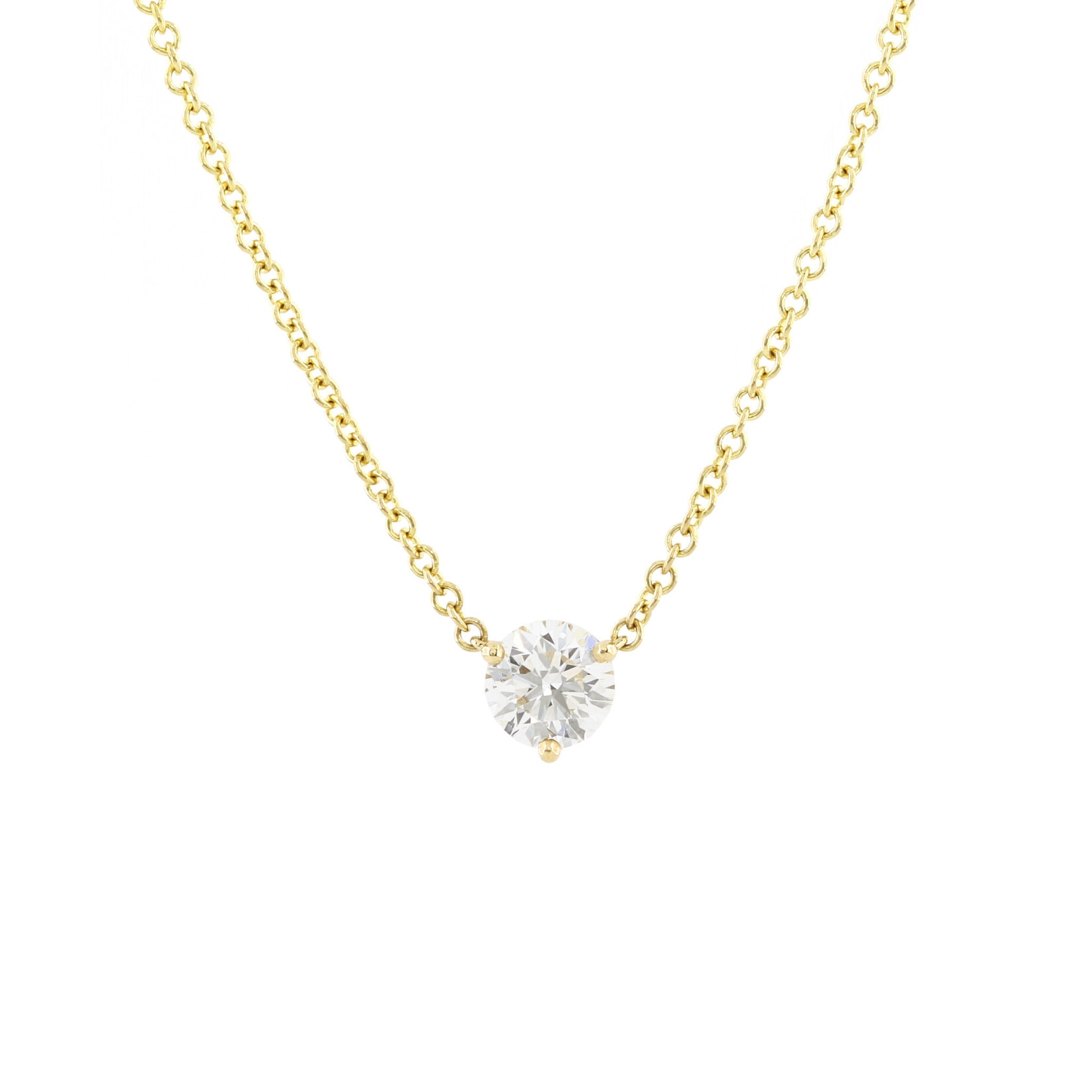 Baxter Moerman 18K Diamond Solitaire Necklace 3/4 Carat