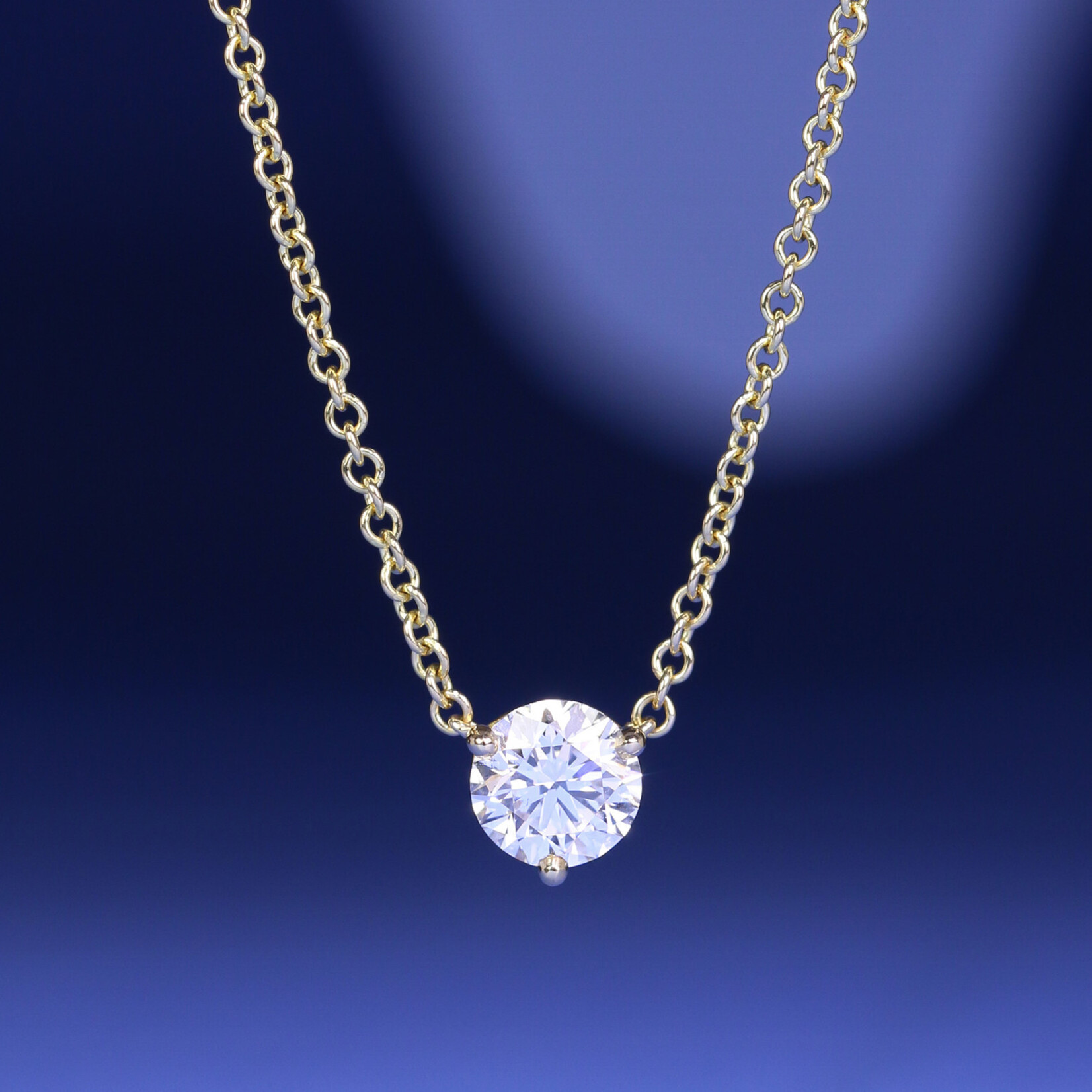Baxter Moerman 18K Diamond Solitaire Necklace 3/4 Carat