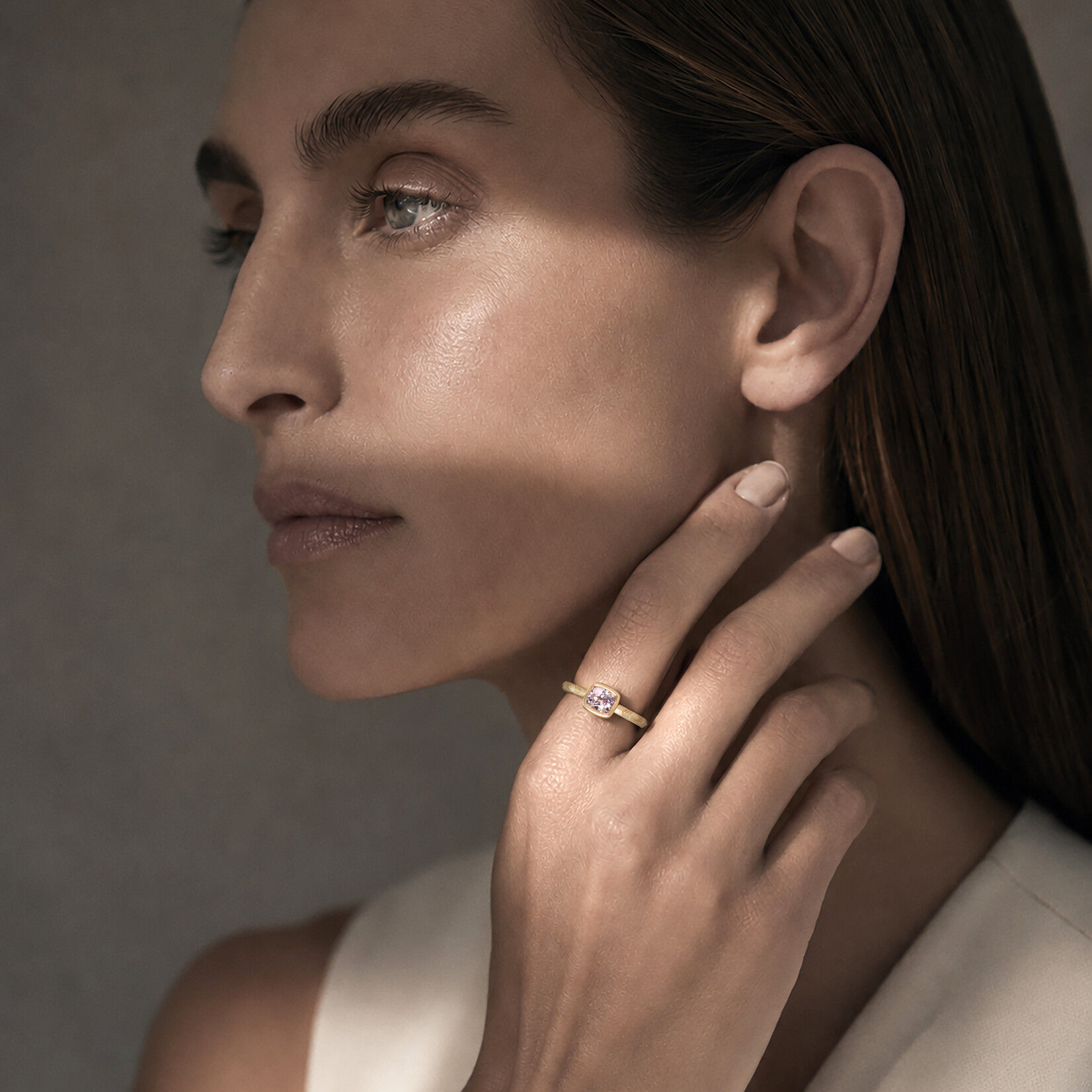 Baxter Moerman Shelby Ring  with Peach Sapphire