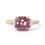 Baxter Moerman Penelope Ring with Malaya Garnet and Trillion Diamonds