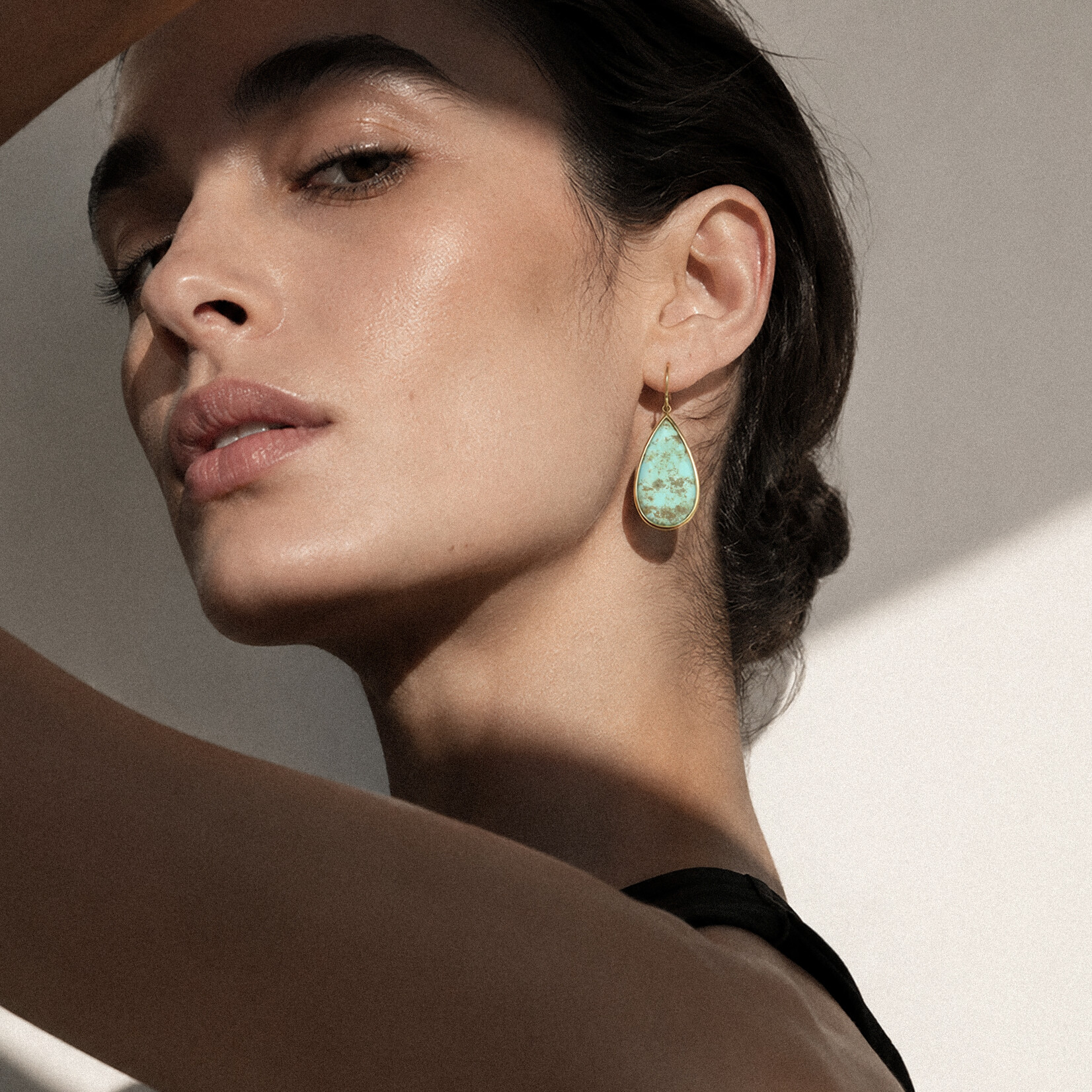 Baxter Moerman Number 8 Turquoise Drop Earrings