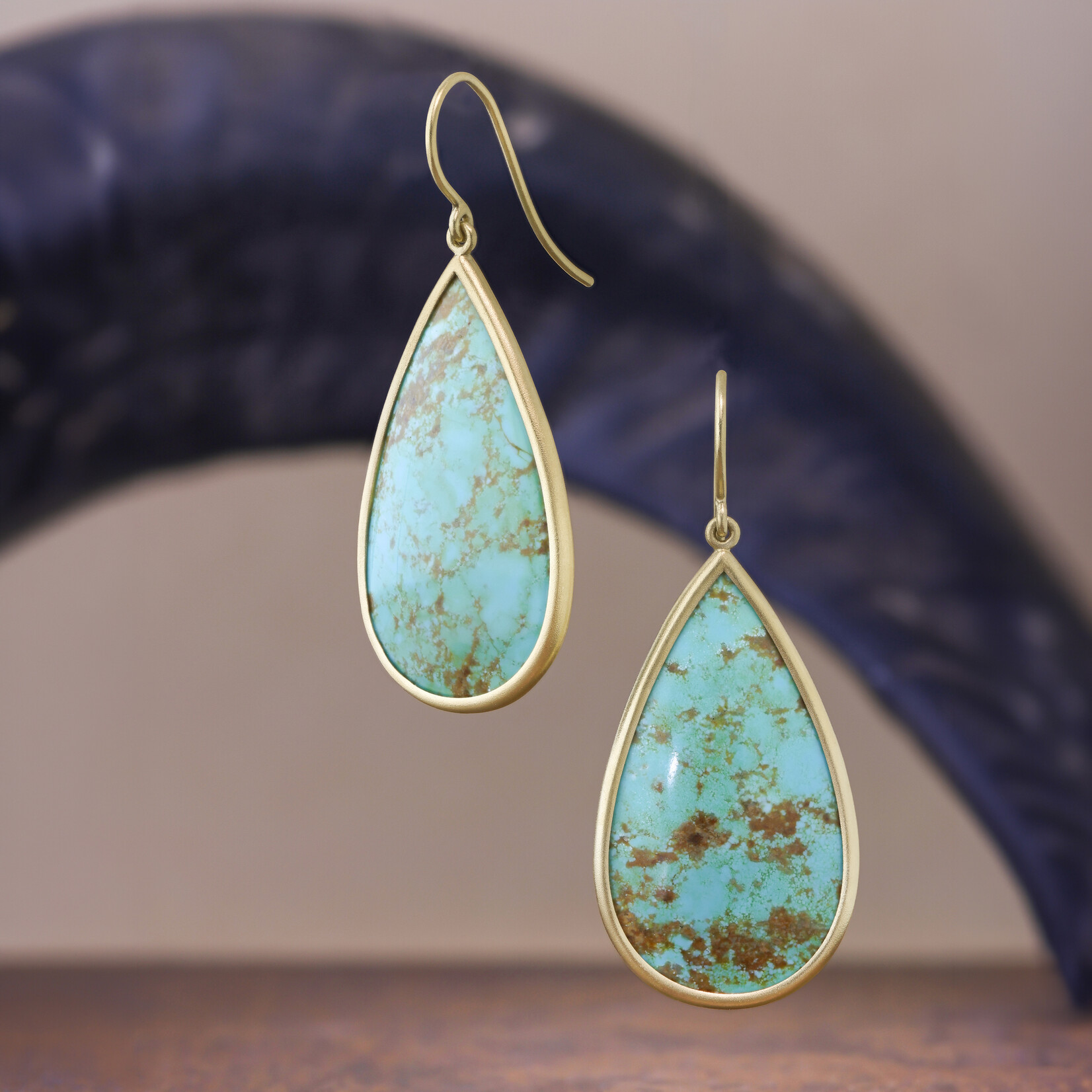 Baxter Moerman Number 8 Turquoise Drop Earrings
