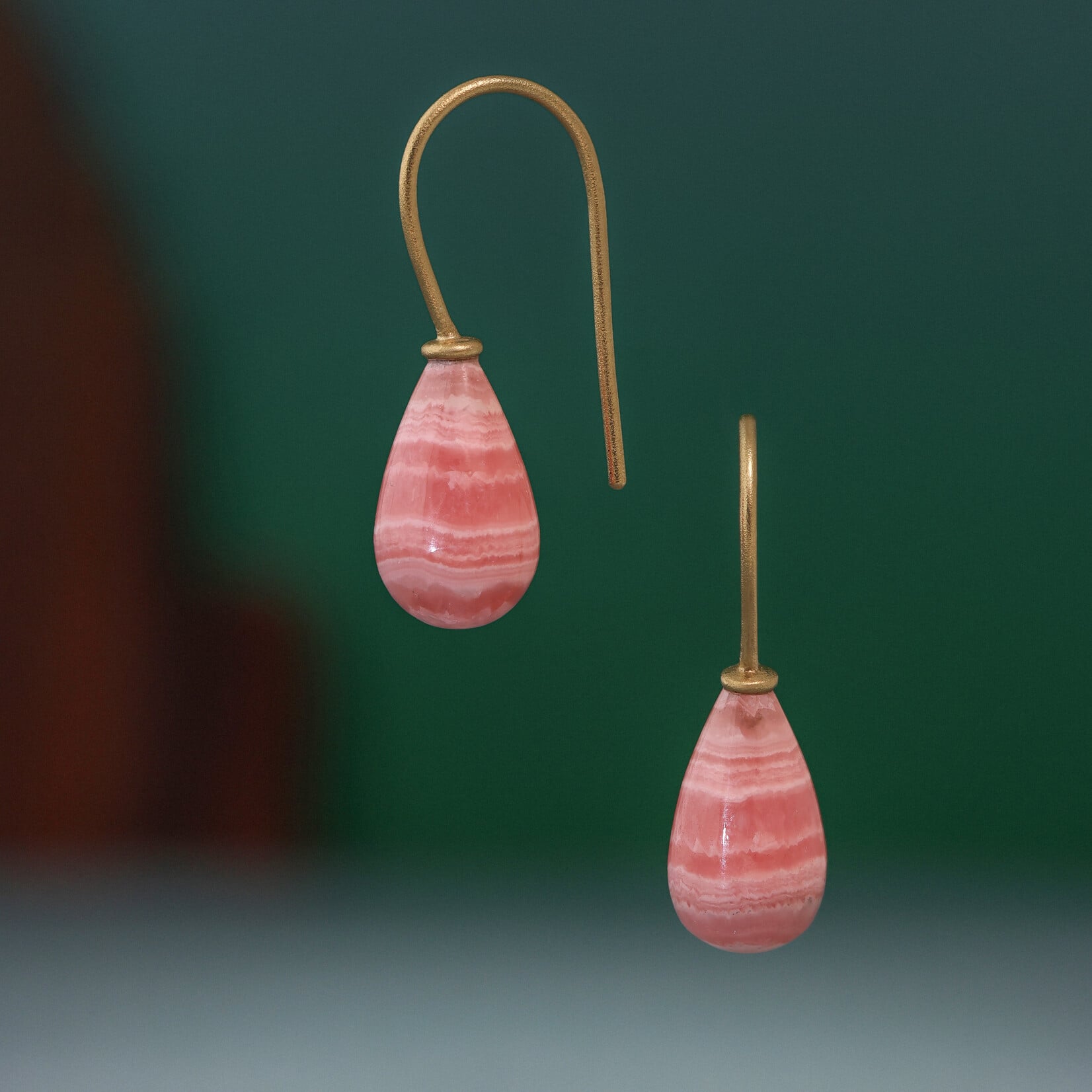 Rhodocrosite Drop Earrings