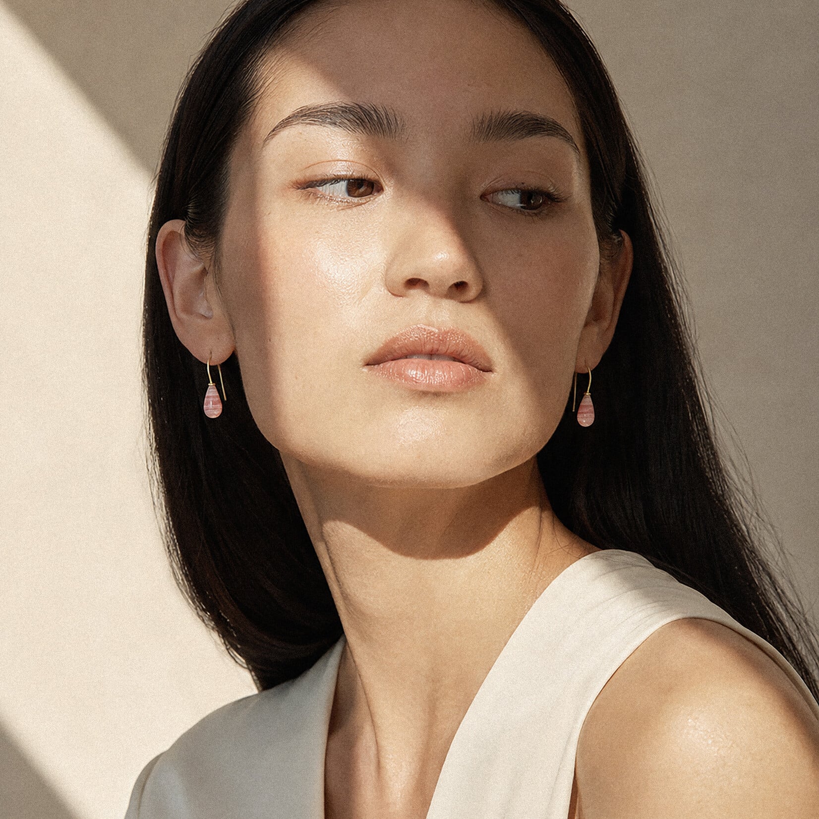 Rhodocrosite Drop Earrings