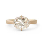 Baxter Moerman Peach Sapphire Ring with 3.62ct Sapphire & Hidden Halo
