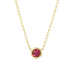 Baxter Moerman Hex Solitaire Necklace with Ruby