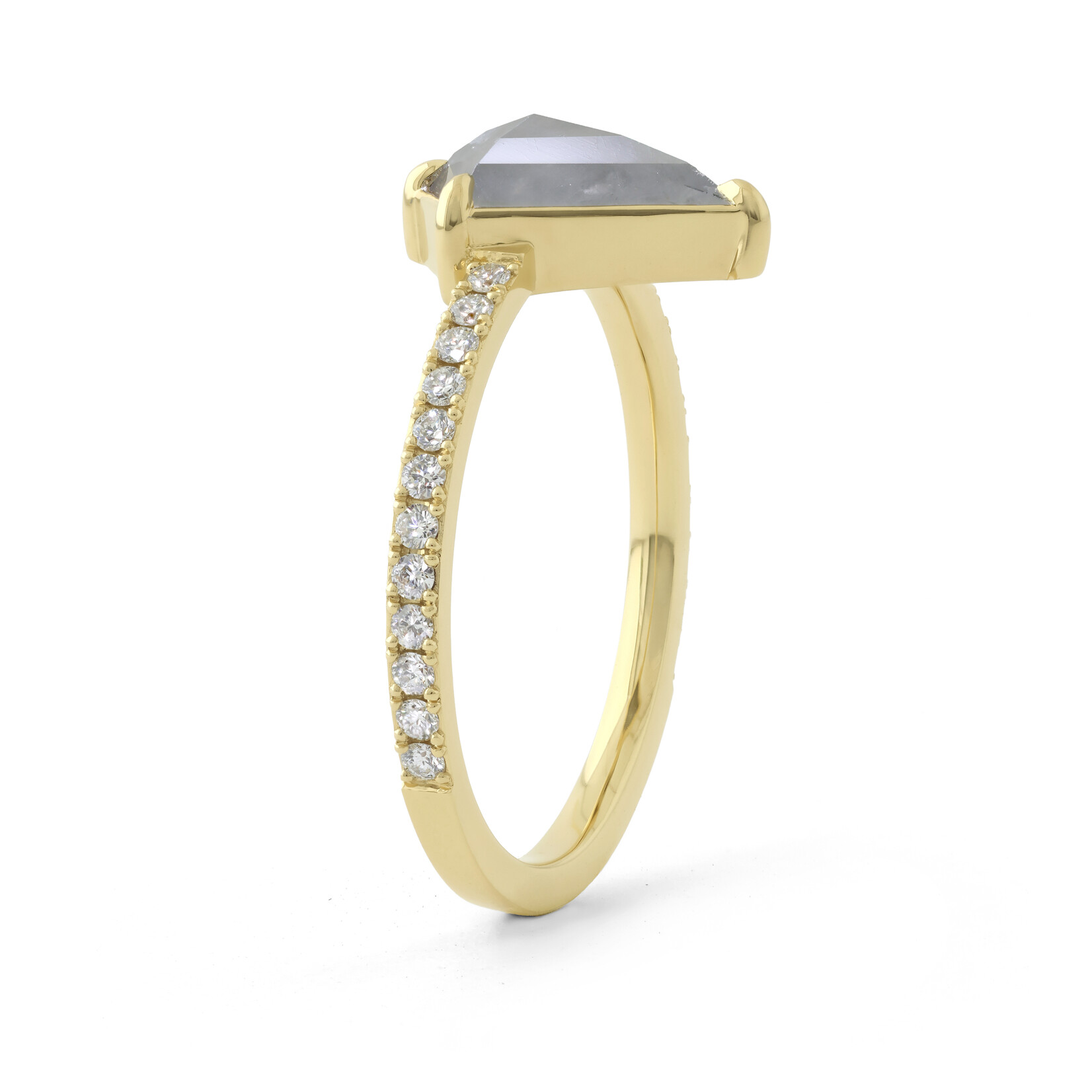 Baxter Moerman Bella Ring with Velvety-Grey Kite Diamond