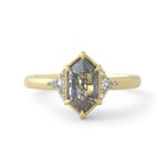 Baxter Moerman Maddie Ring with Salt & Pepper Hex Diamond