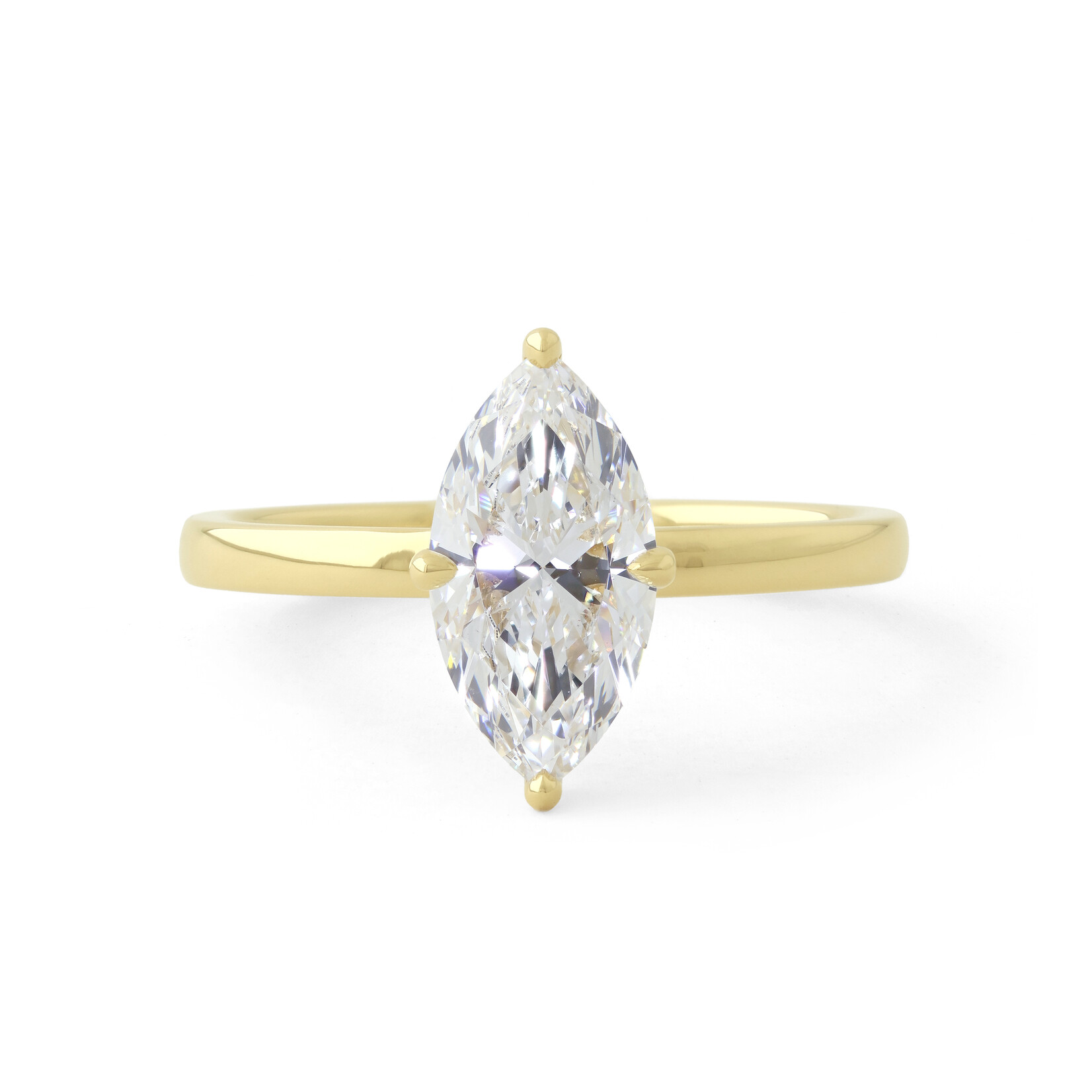 Baxter Moerman Solitaire Ring with  Lab-Grown Marquise Diamond