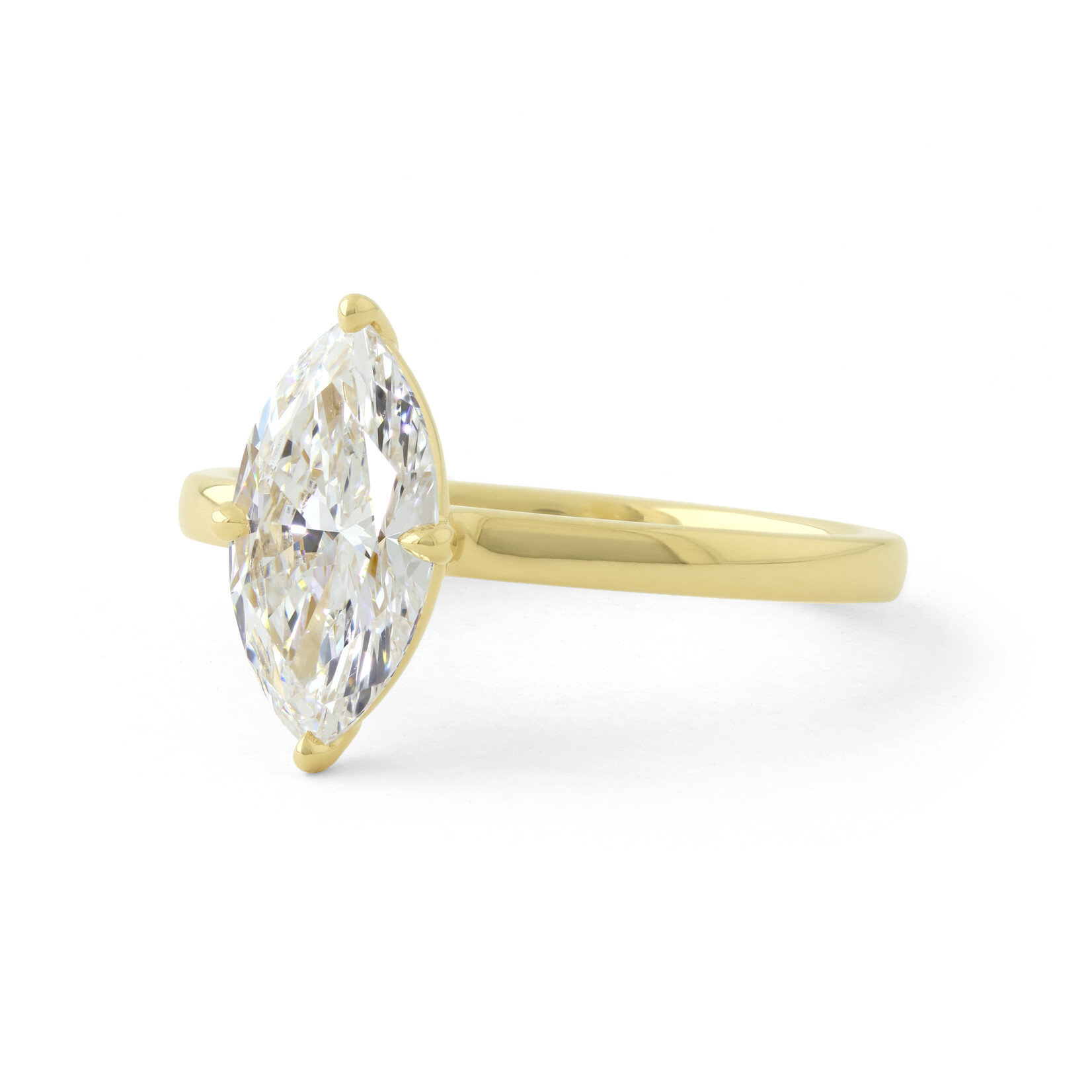 Baxter Moerman Solitaire Ring with  Lab-Grown Marquise Diamond