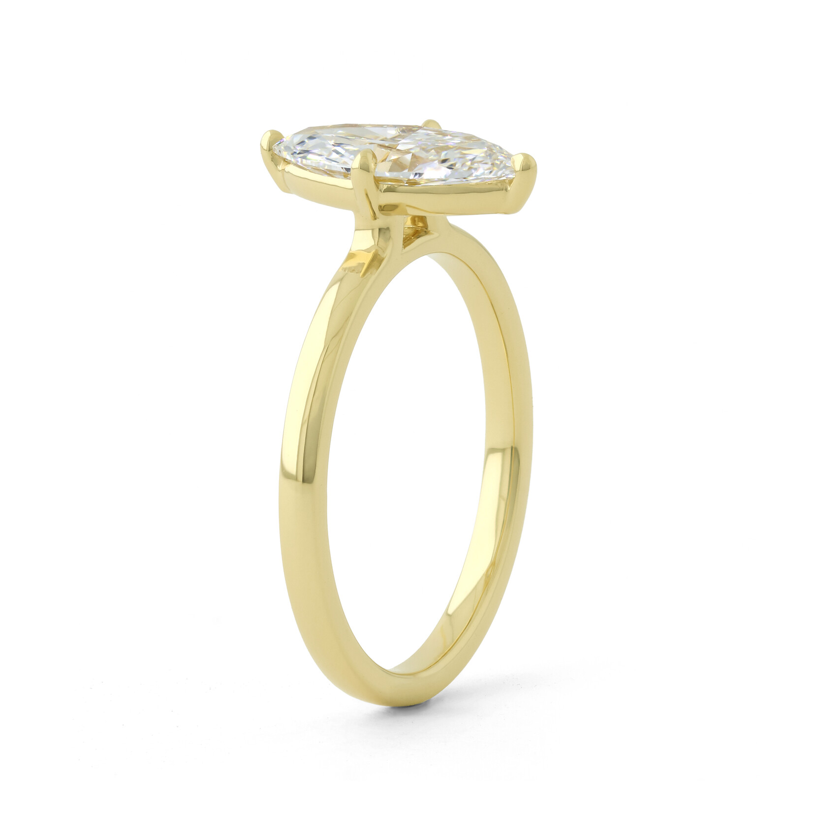 Baxter Moerman Solitaire Ring with  Lab-Grown Marquise Diamond